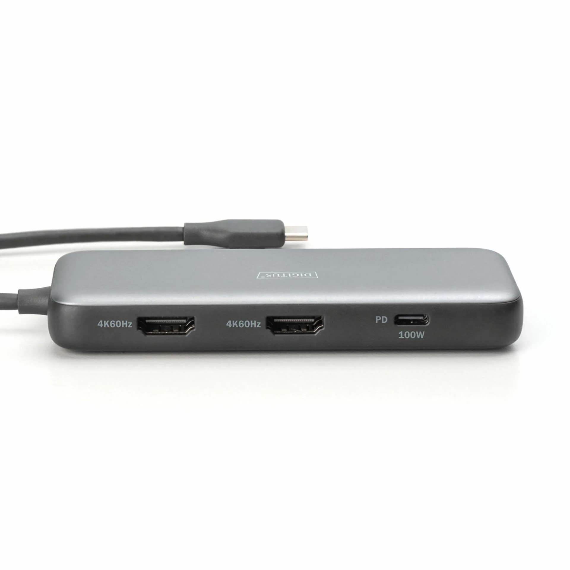 Digitus Digitus priklopna postaja USB 3.2 TipC 8v1 4K siva DA-70915 Priklopne postaje