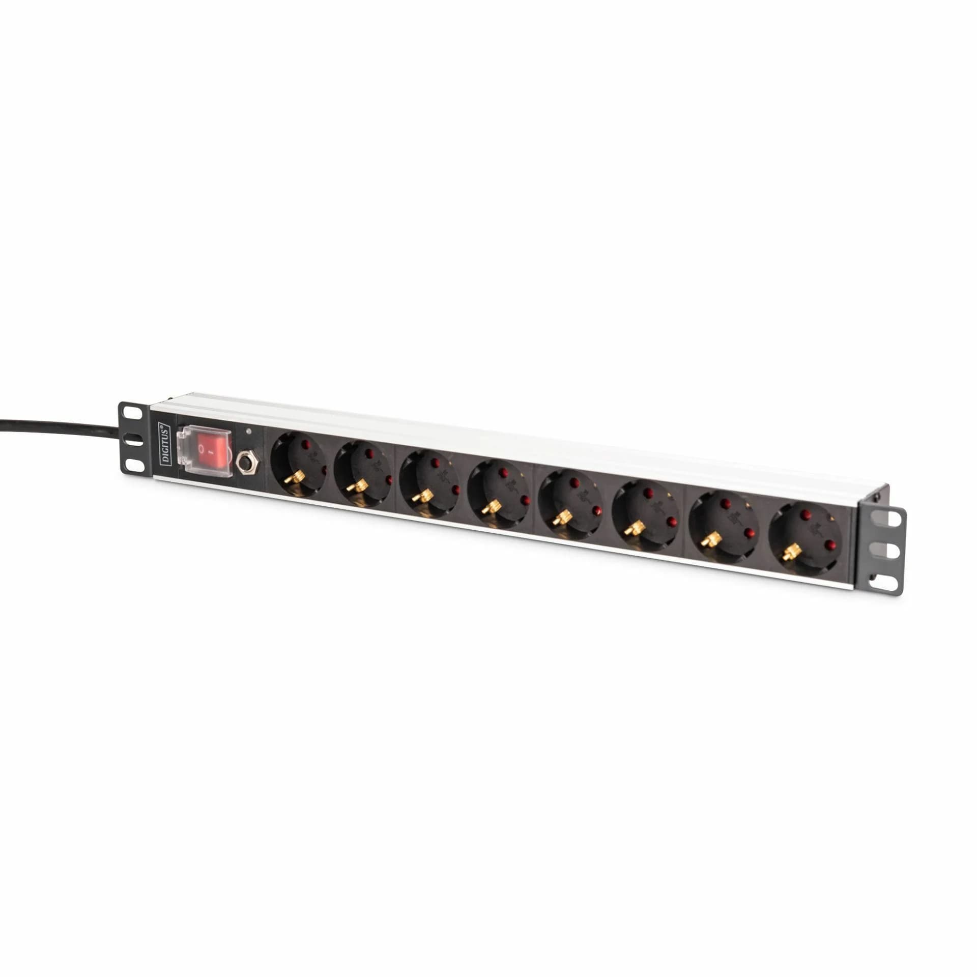 Digitus razdelilec rack 8x220V ALU prenapetostna zaščita + stikalo DN-95436