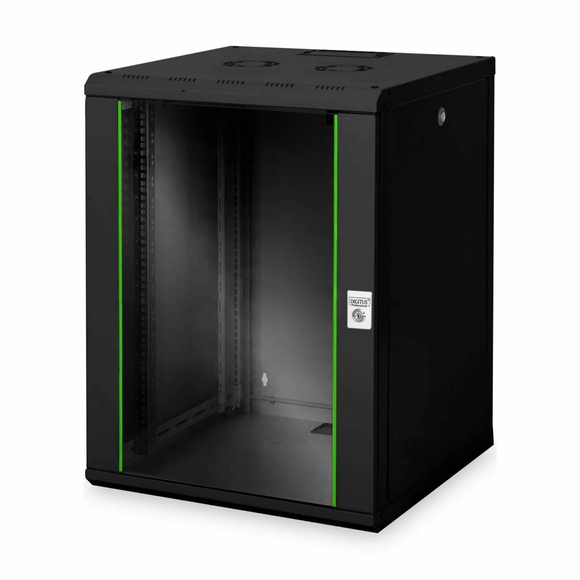 Digitus zidni kabinet 16U 820 600x600 črn sestavljen DN-19 16U-6/6-SW