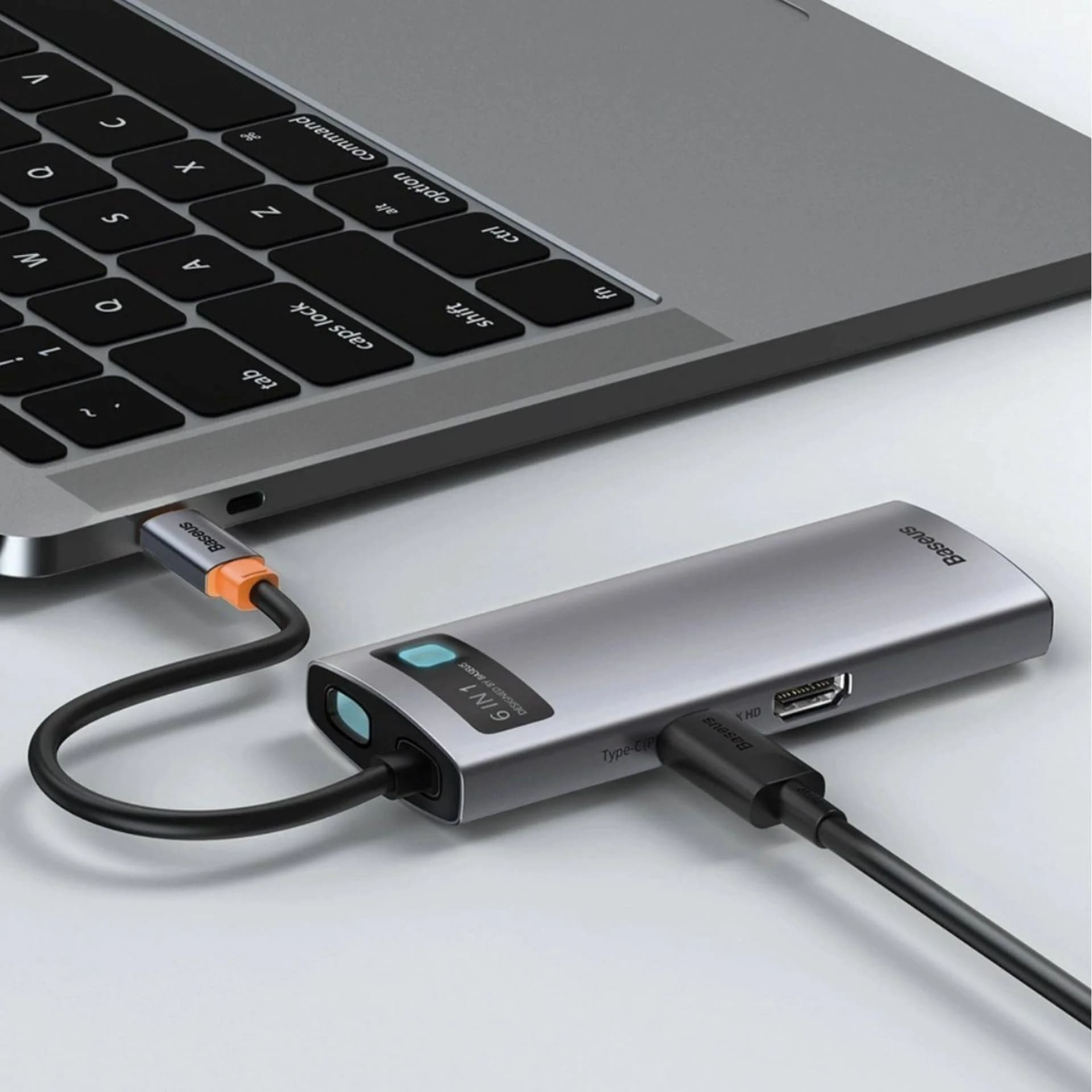 Baseus Baseus priklopna postaja USB 3.1 TipC 6v1 4K siva CAHUB-CW0G Priklopne postaje