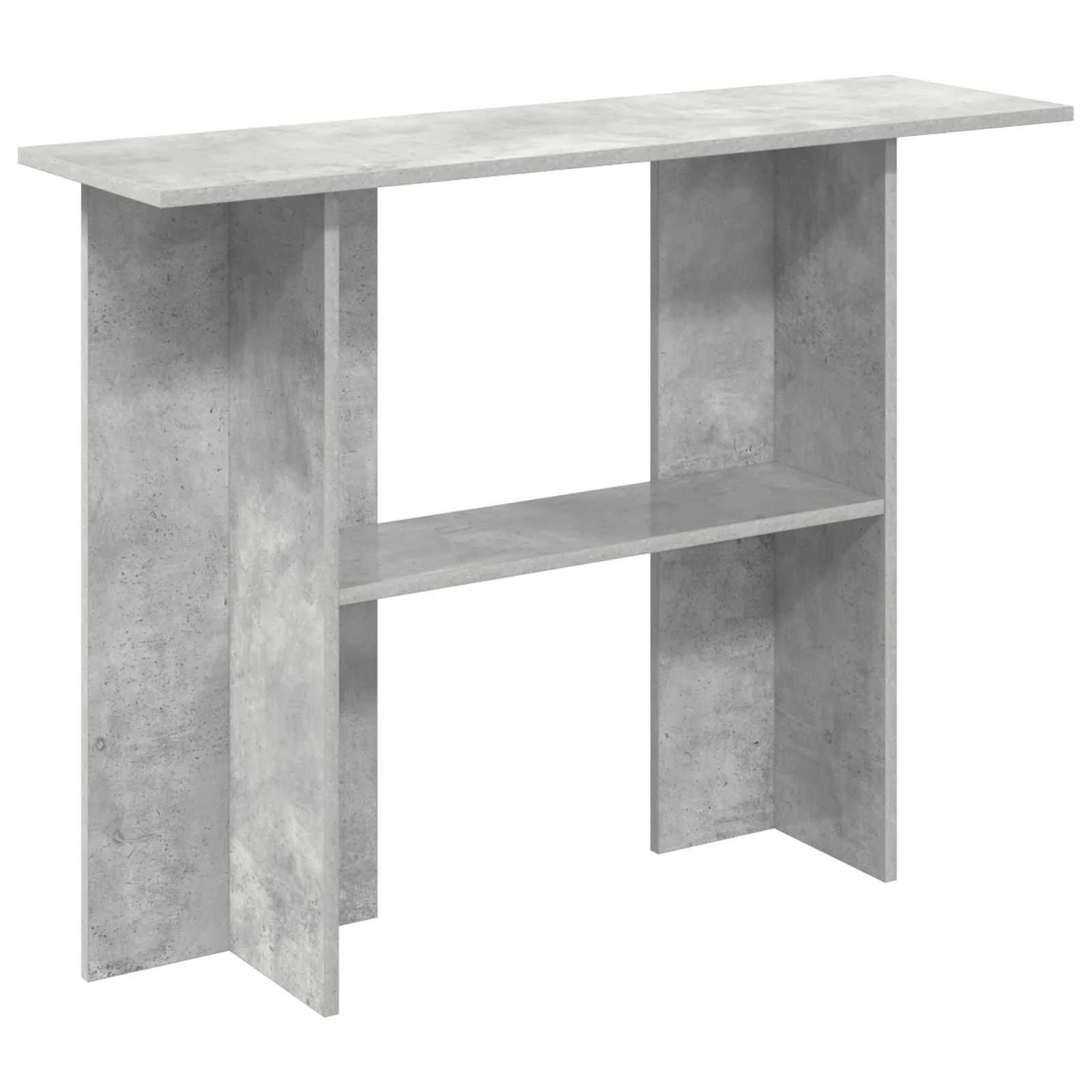 Konzolna miza Betonsko siva 100 x 30 x 75 cm Inženirski les - slika 2