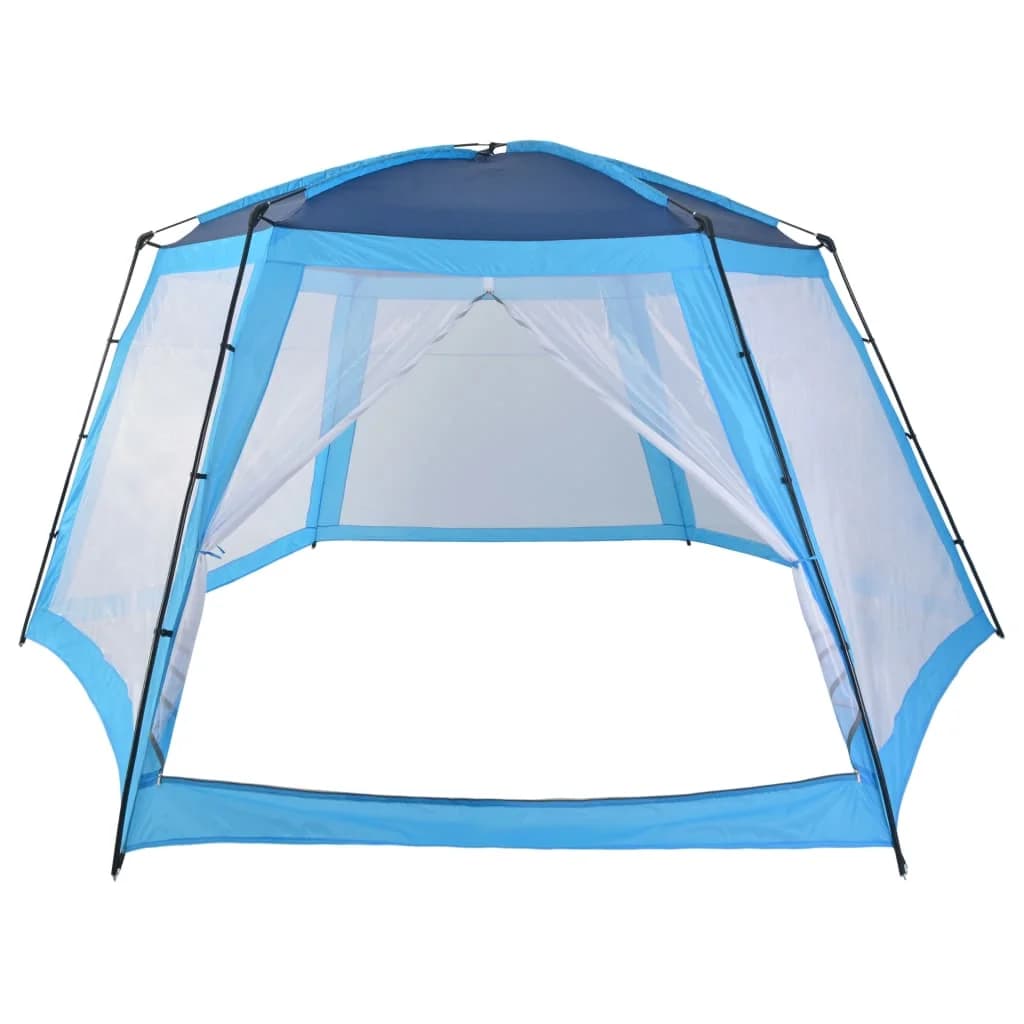 Šotor za bazen iz blaga 590x520x250 cm moder - slika 3