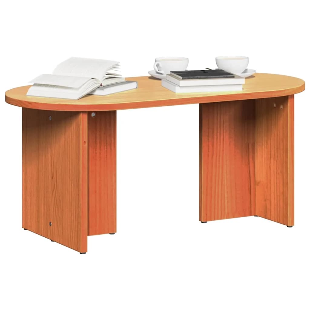 Klubska miza Voskast rjav 80 x 39,5 x 35 cm Trden borov les - slika 3