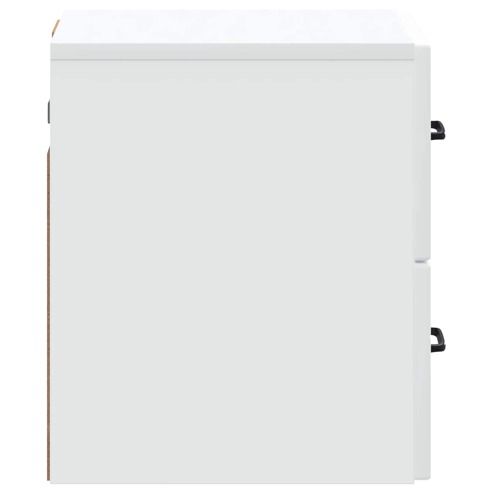 Stenski nočni omarici 2 kos Bela 34,5 x 33 x 40 cm - slika 8