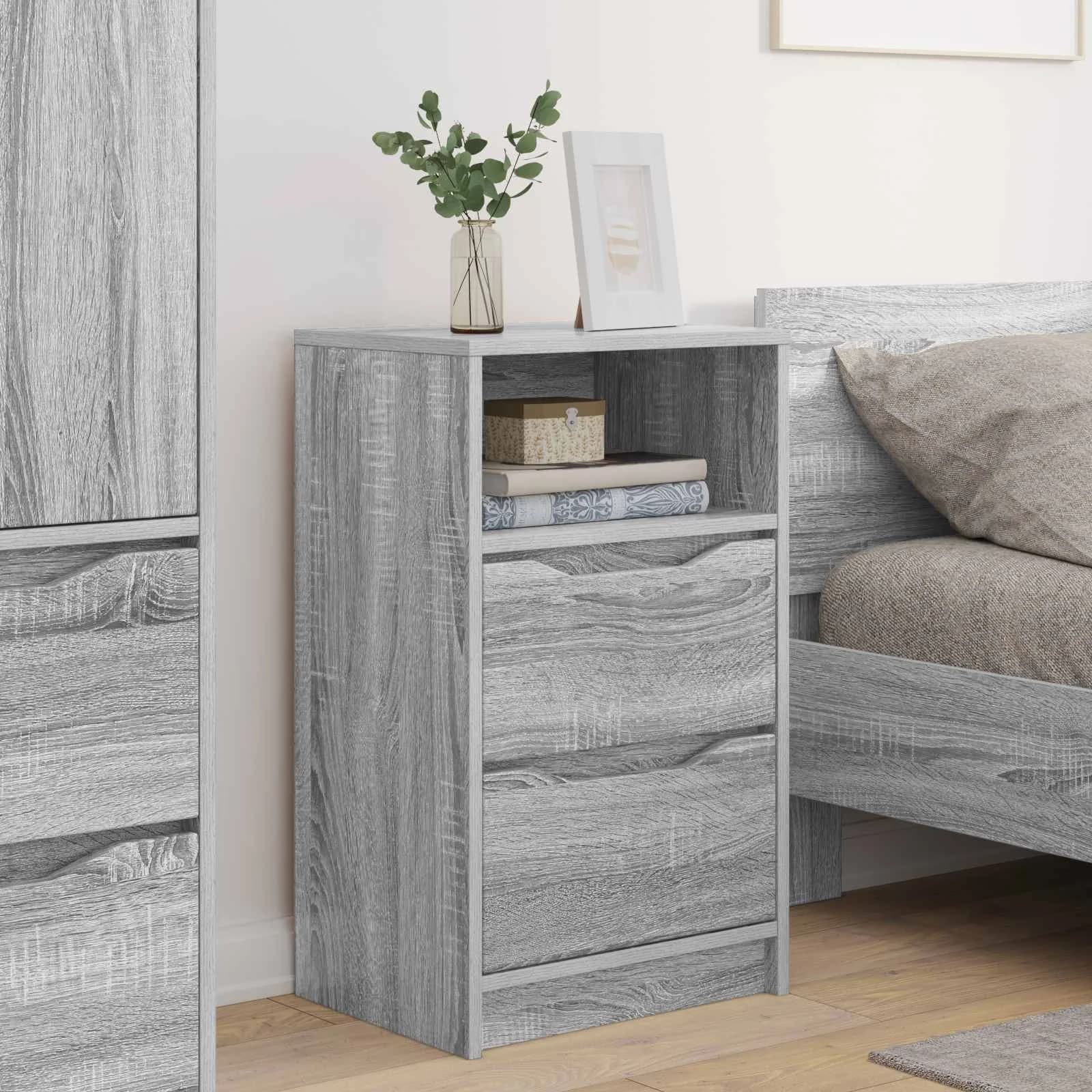 Posteljne mize 2 kos Siva Sonoma 40 x 30 x 467 cm - slika 4