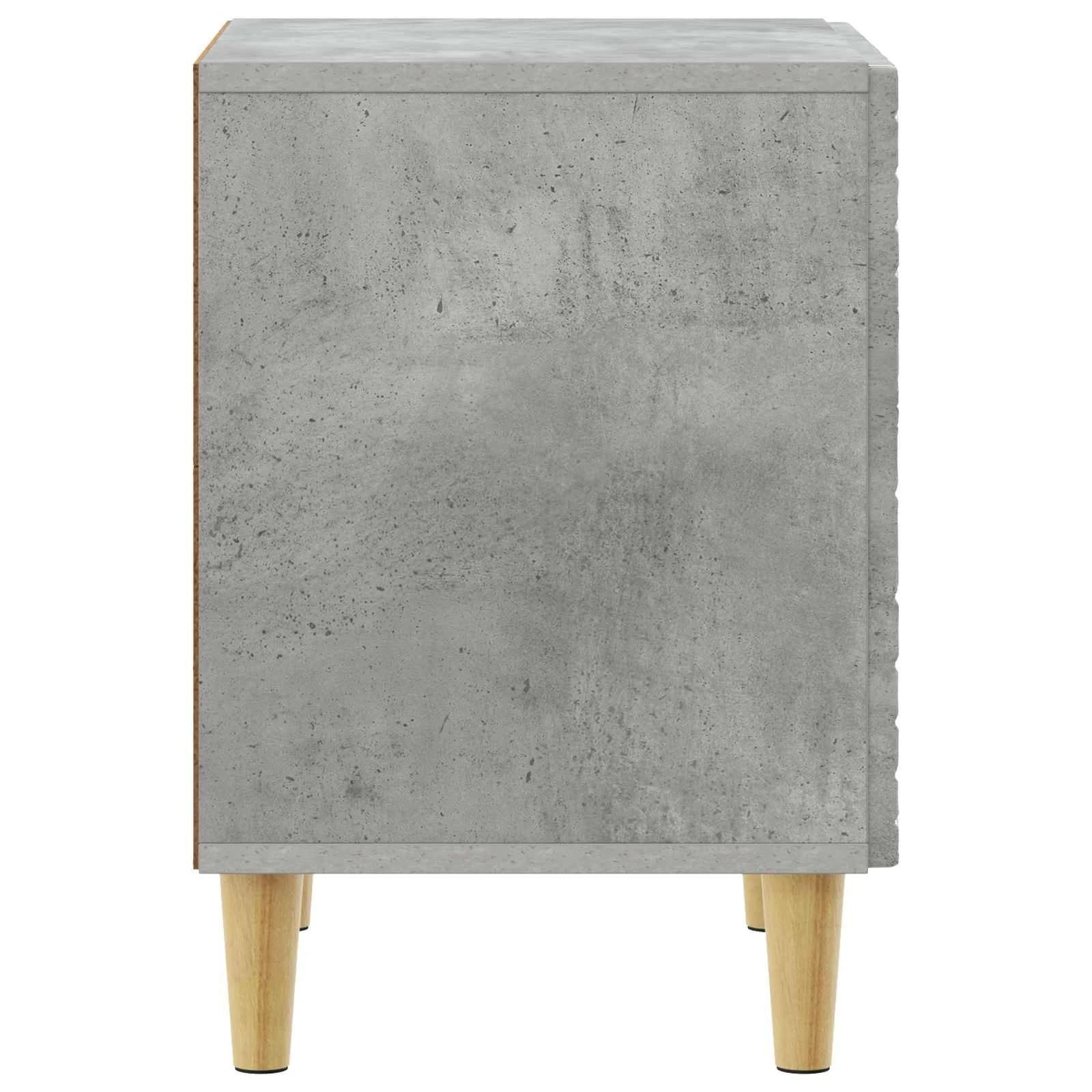 Nočna omarica Betonsko siva 43 x 34,5 x 50 cm Inženirski les - slika 5