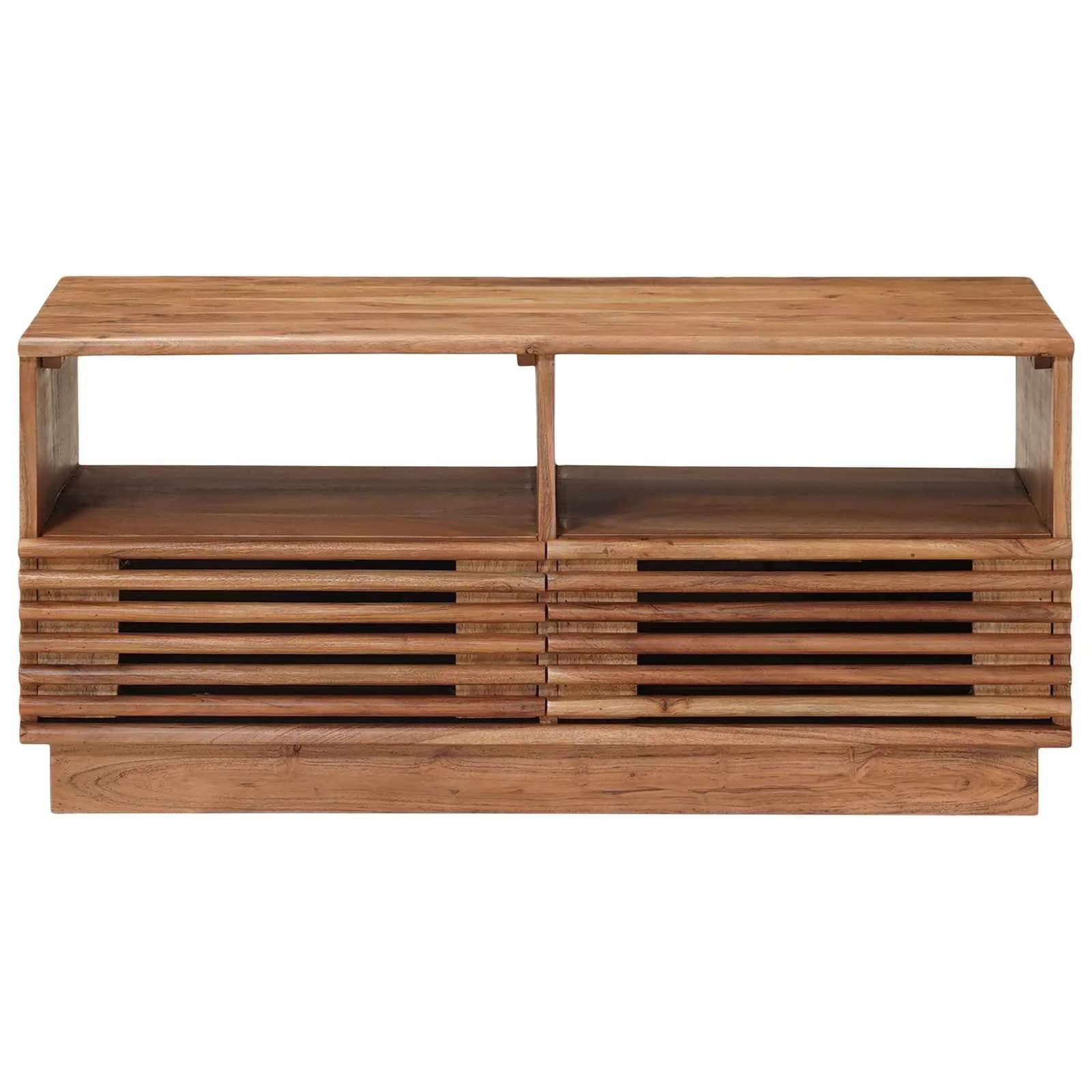 Ročno izdelana miza za kavo Teak rjava 85 x 45,5 x 40 cm - slika 5