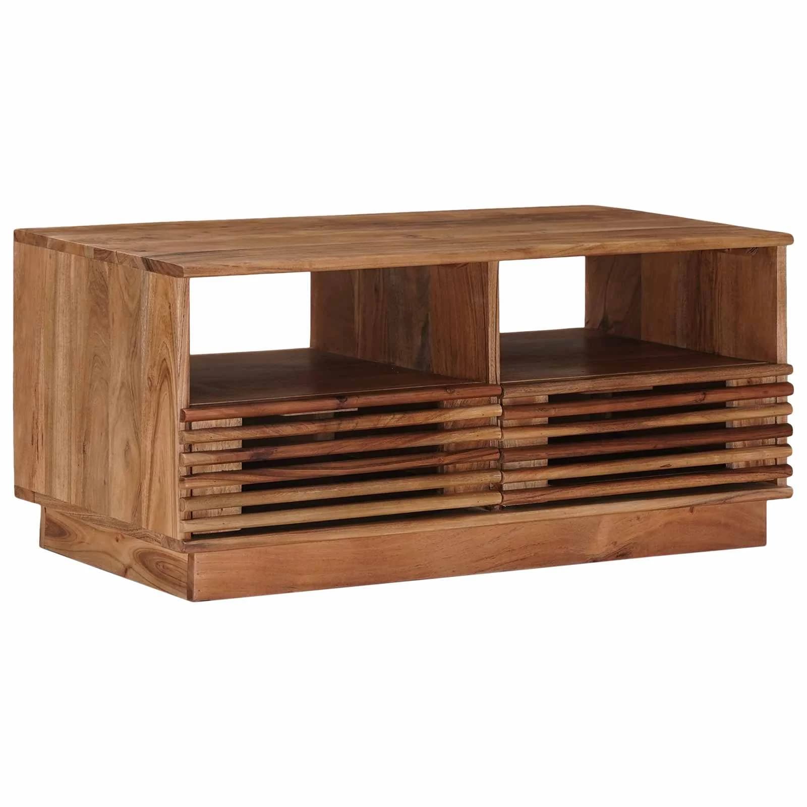 Ročno izdelana miza za kavo Teak rjava 85 x 45,5 x 40 cm - slika 2