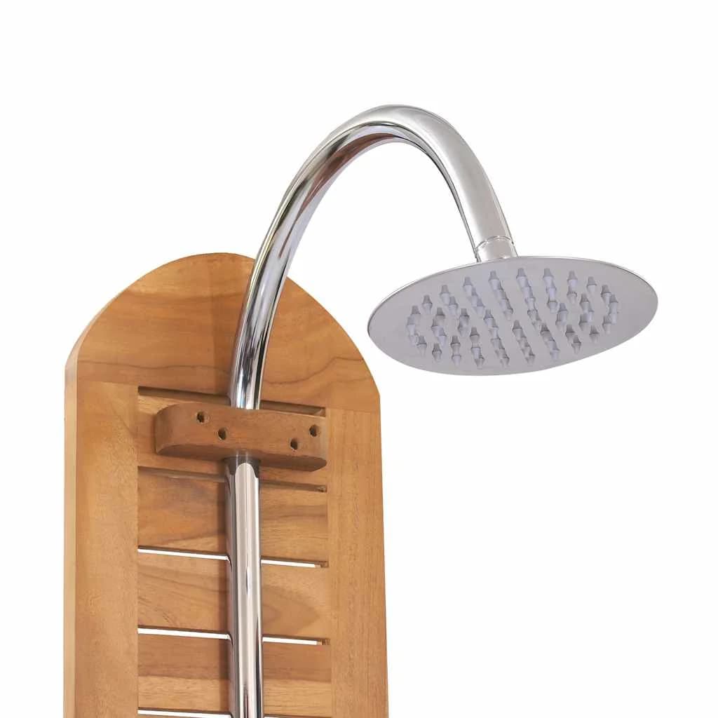 Vrtni tuš iz trdne tikovine 70x75x204 cm - slika 6