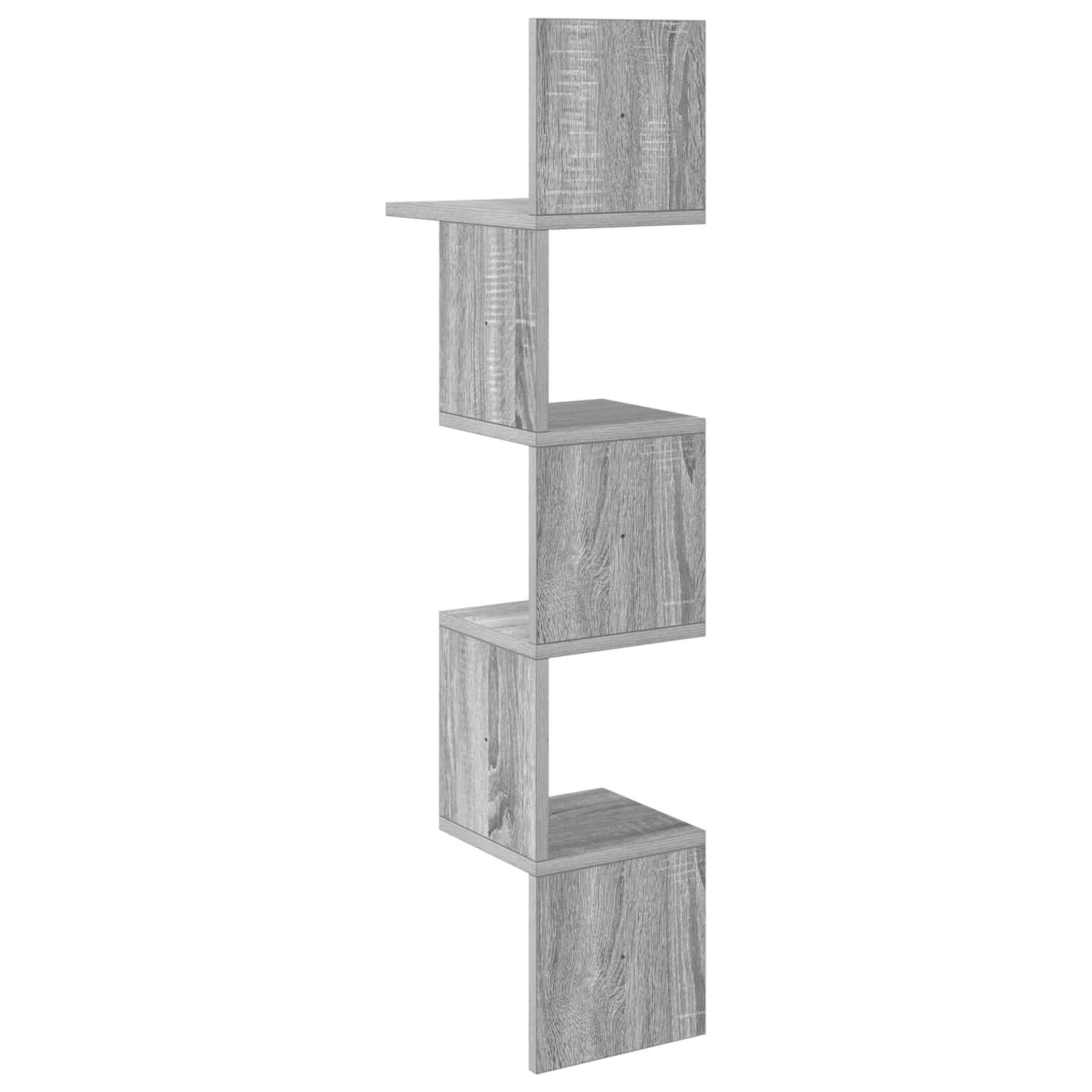 Stenska polica Montaža za steno Siva Sonoma 32 x 21 x 107 cm - slika 6