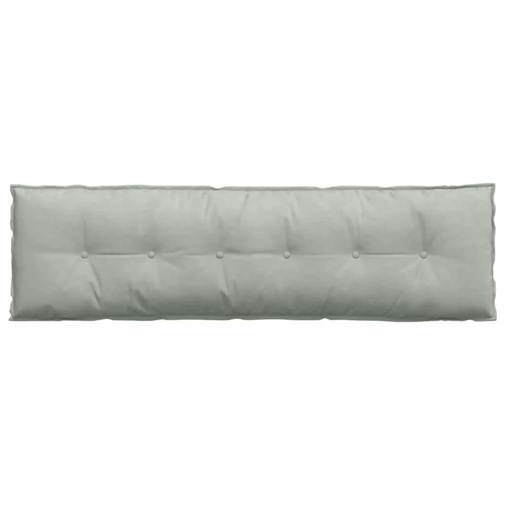 Poglavni vzglavnik Svetlo siva 180 x 50 cm Žametna tkanina - slika 6