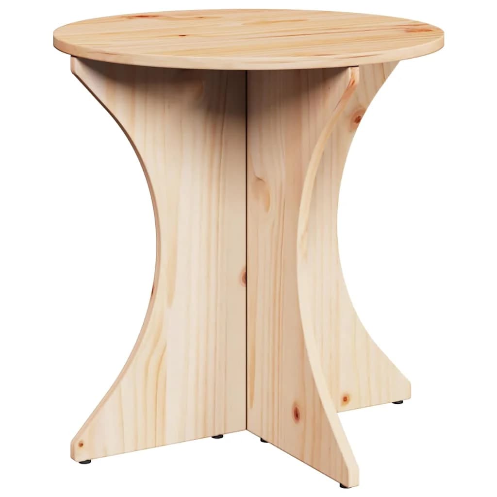 Klubska miza 2 kos Naravna 46 x 46 x 47 cm Trdna borovina - slika 5
