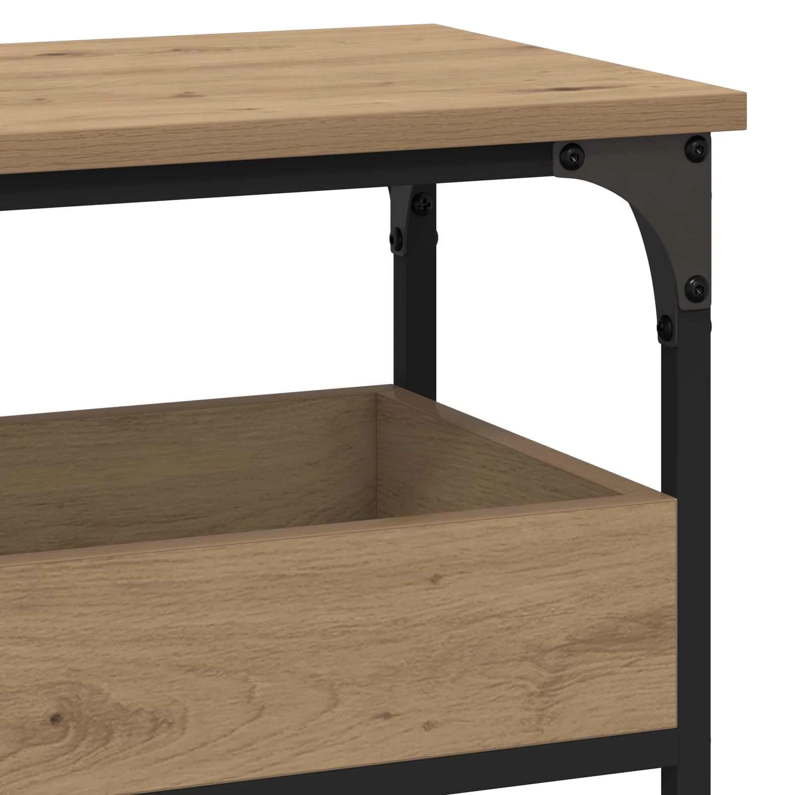 Konzolna miza artisan hrast 100 x 29 x 75 cm Inženirski les - slika 9