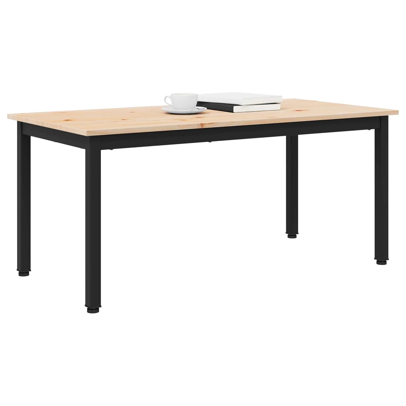 Klubska miza Naravna 100 x 50 x 45 cm Masivno borovo les - slika 3