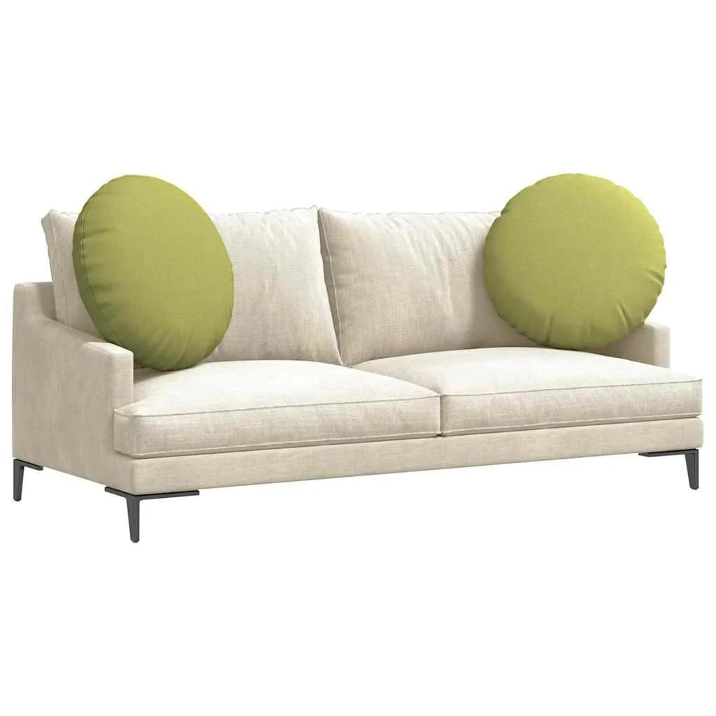 Sedežne blazine 2 kos blago Svetlo zelena Ø80 x 29 cm - slika 3