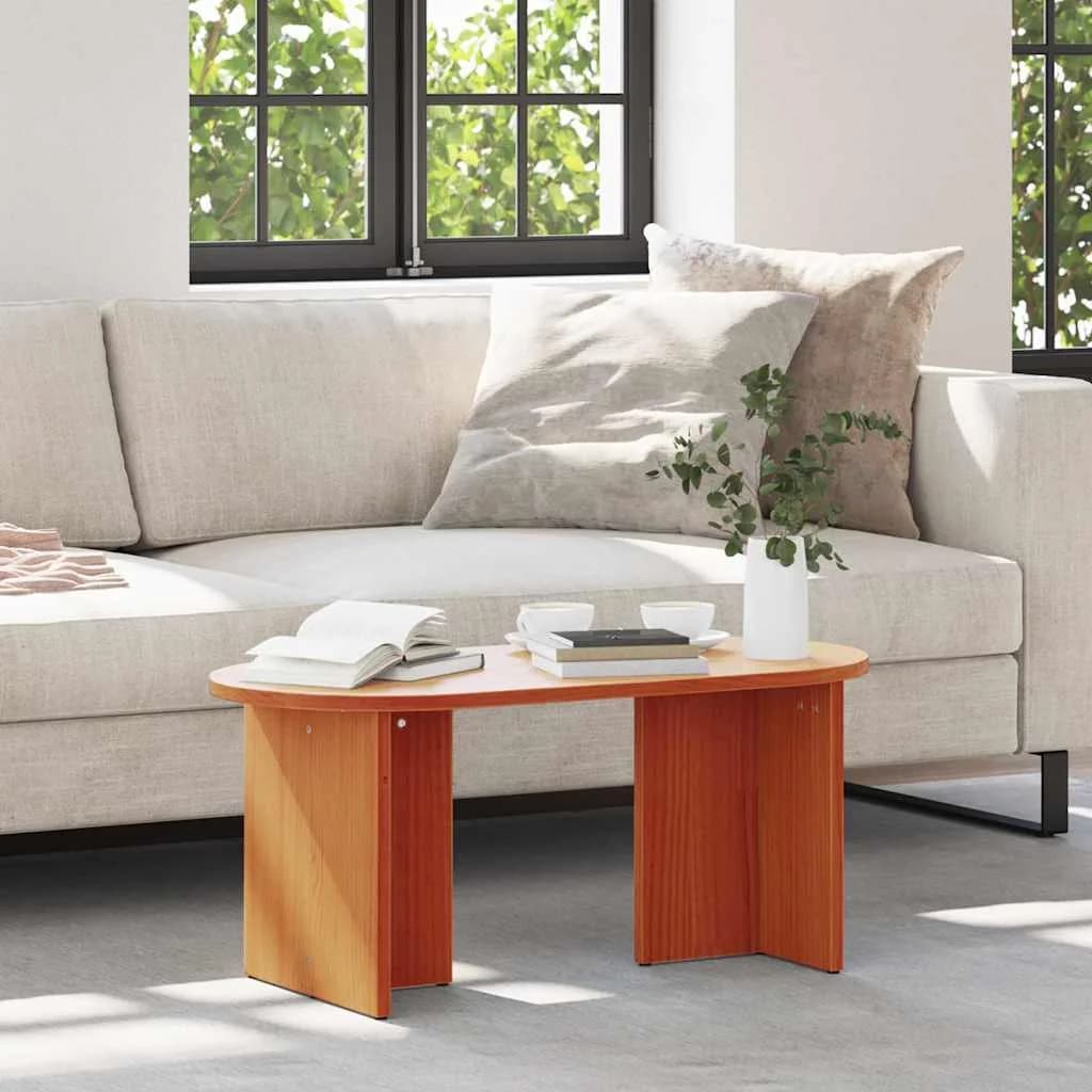 Klubska miza Voskast rjav 80 x 39,5 x 35 cm Trden borov les