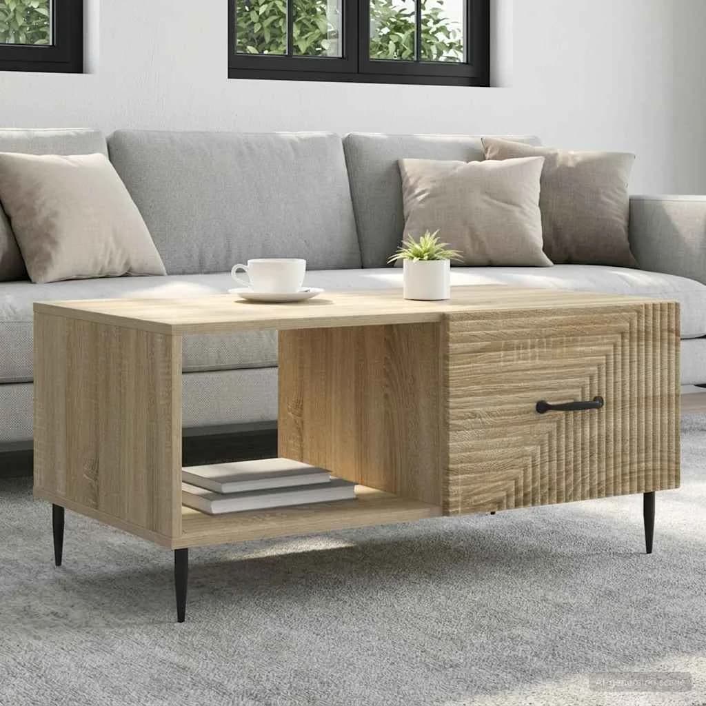 Klubska miza Sonoma hrast 90 x 50 x 40 cm Inženirski les