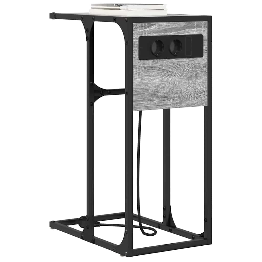 Nočna omarica Siva Sonoma 41,5 x 26 x 60,5 cm Inženirski les - slika 3