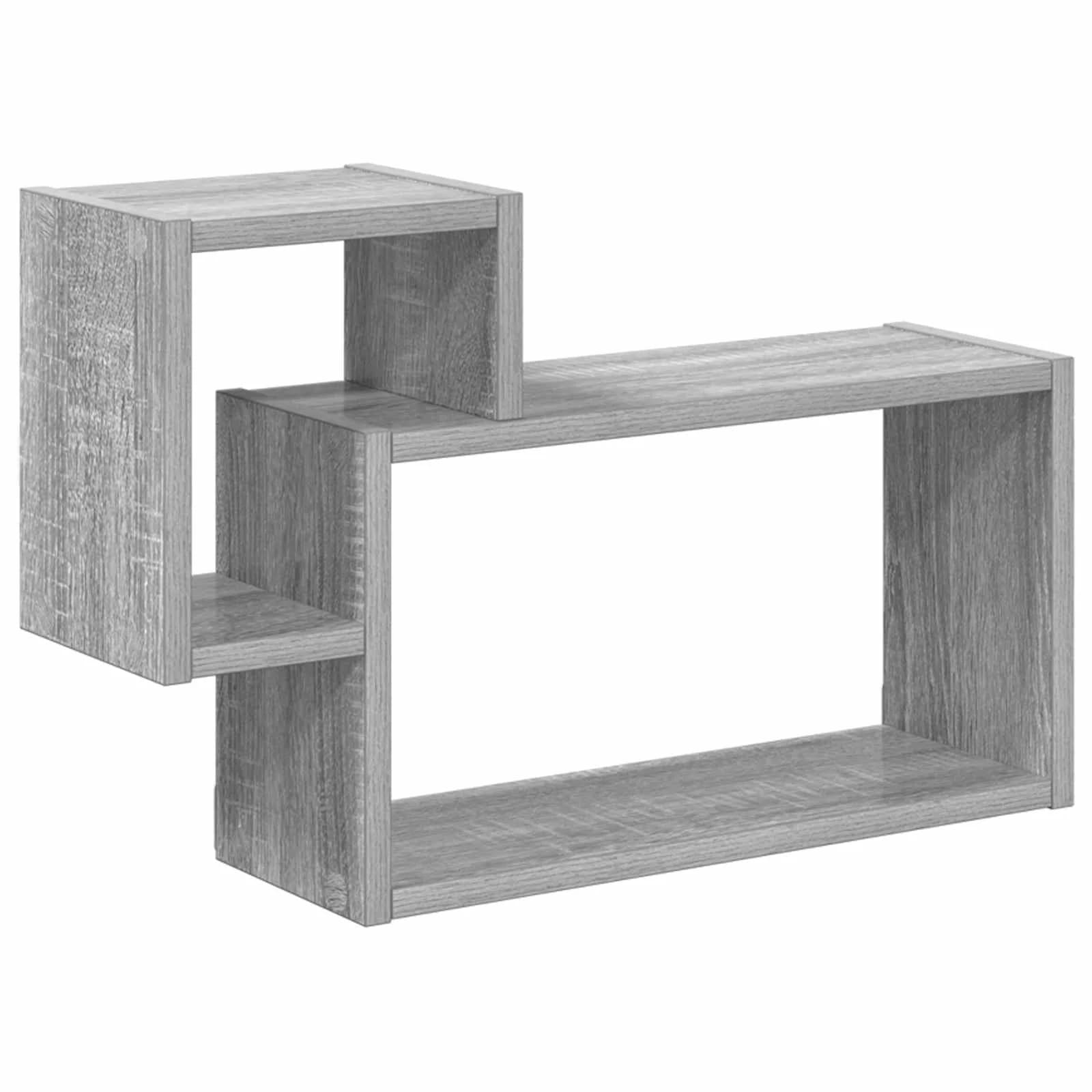 Stenska polica Montaža za steno Siva Sonoma 55 x 15 x 35 cm - slika 2