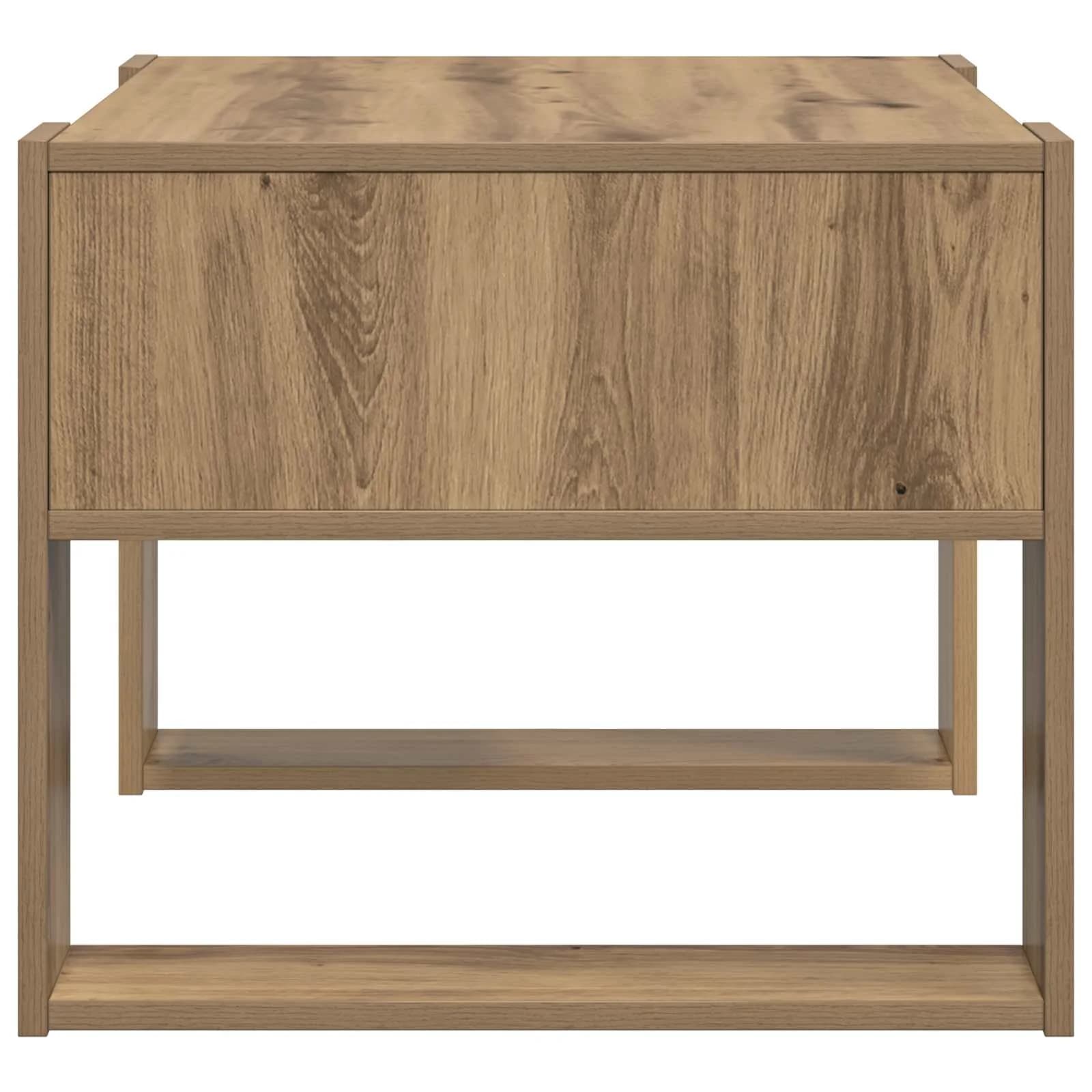 Klubska miza Umetni hrast 66 x 53 x 45 cm Inženirski les - slika 6