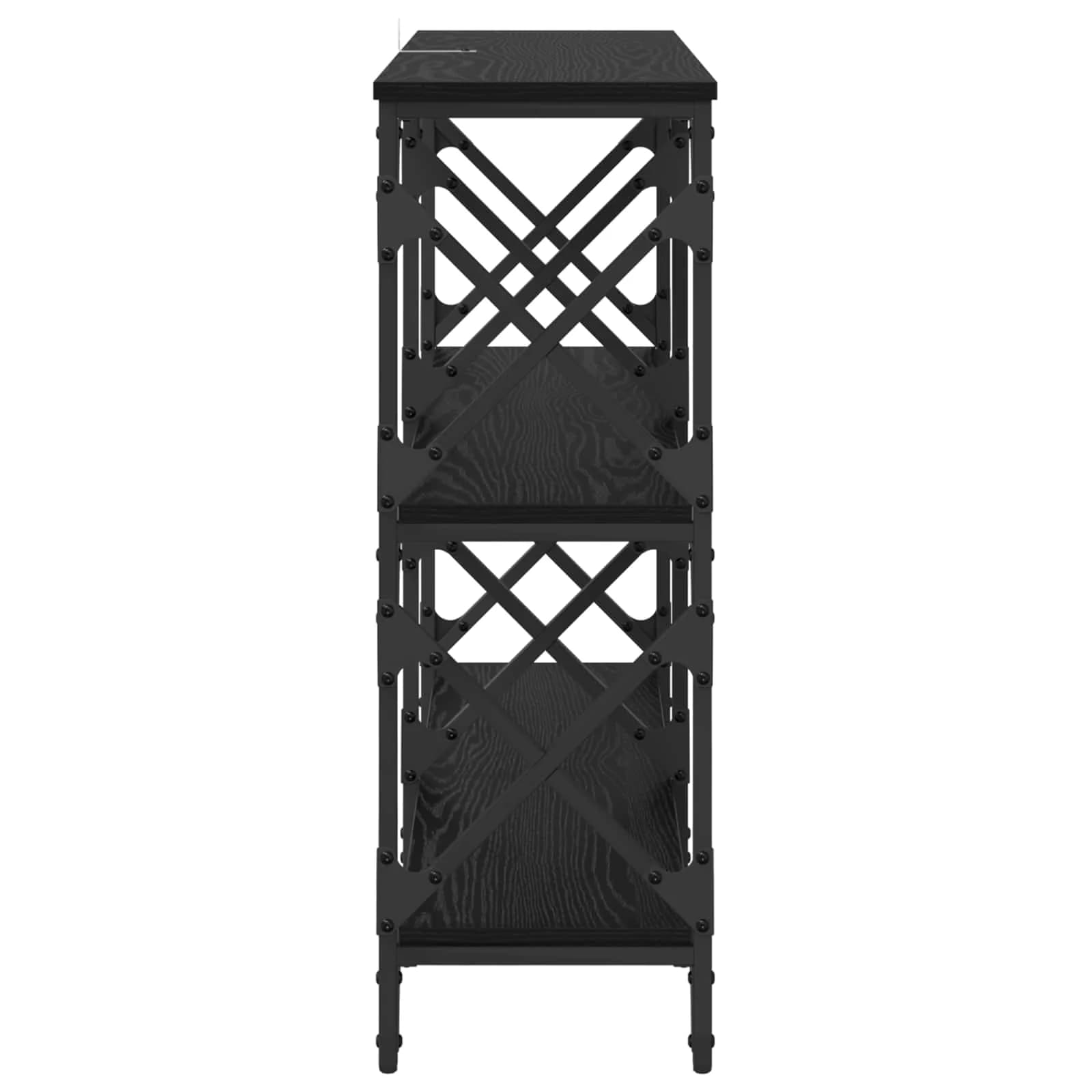Konzolna miza Črna Orehovina 100 x 28 x 80,5 cm Inženirski les - slika 6