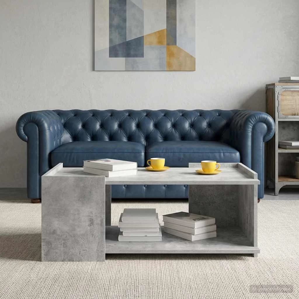 Klubska miza Betonsko siva 90 x 50 x 33 cm Inženirski les