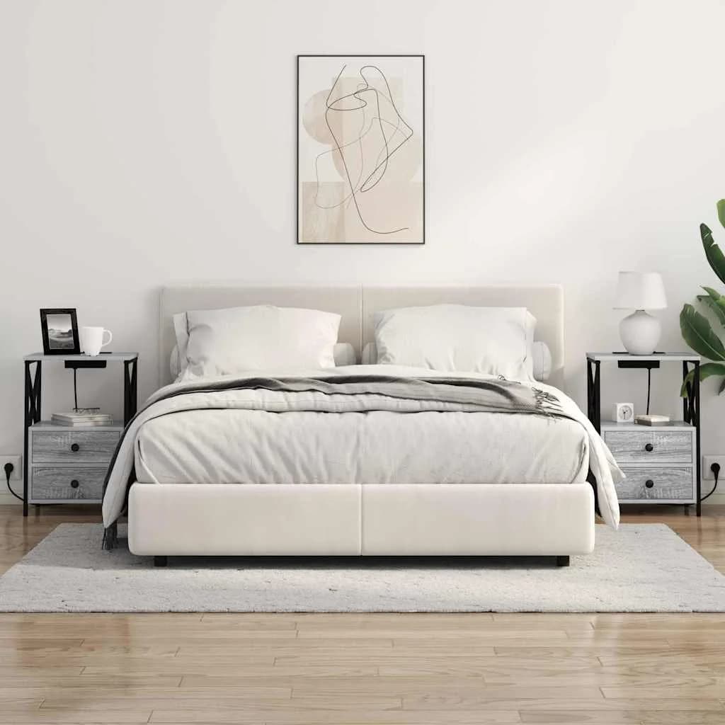 Nočna omarica Siva Sonoma 40 x 31 x 60 cm Inženirski les - slika 4