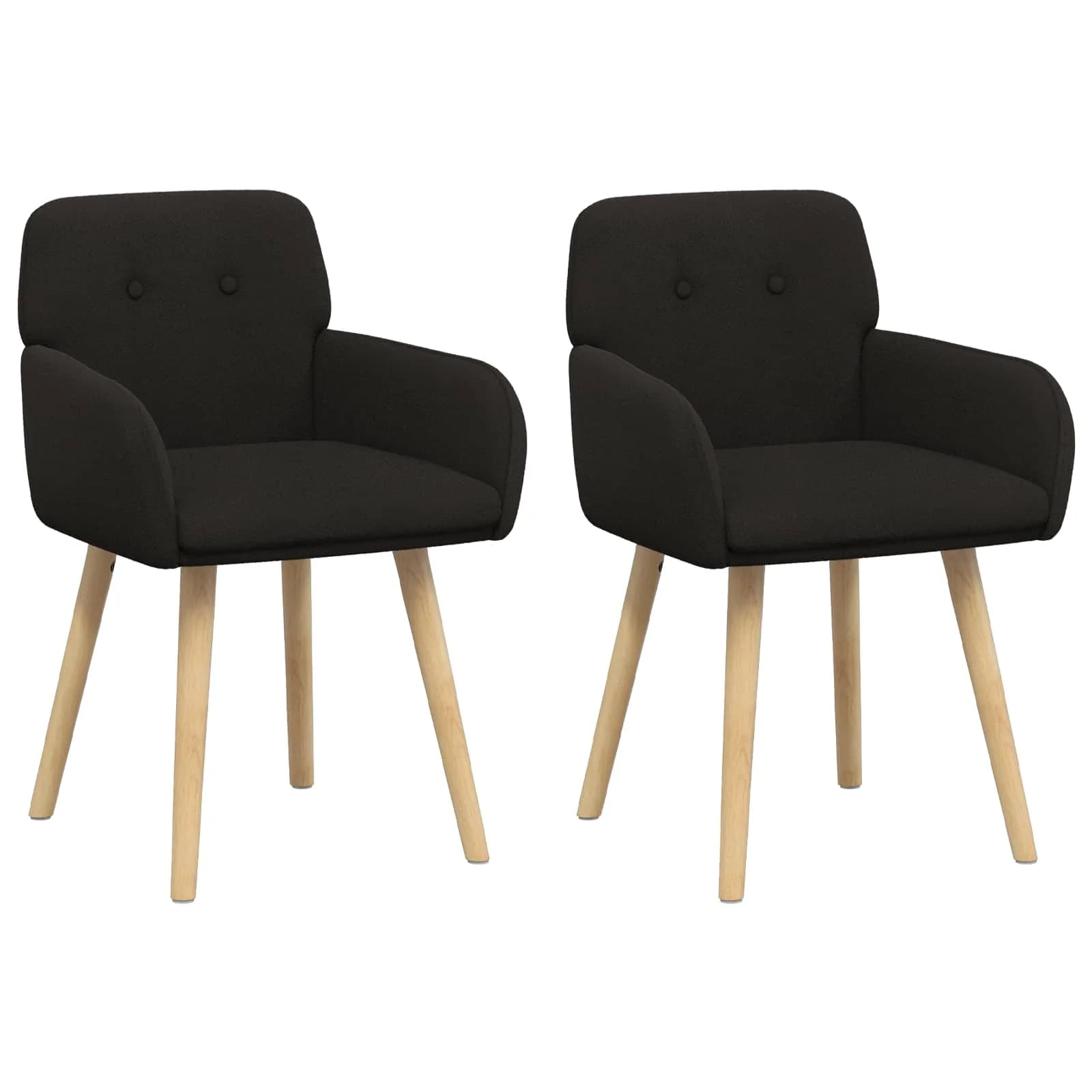 Jedilni stoli 2 kos Bouclé Črna 59 x 57 x 85 cm - slika 2