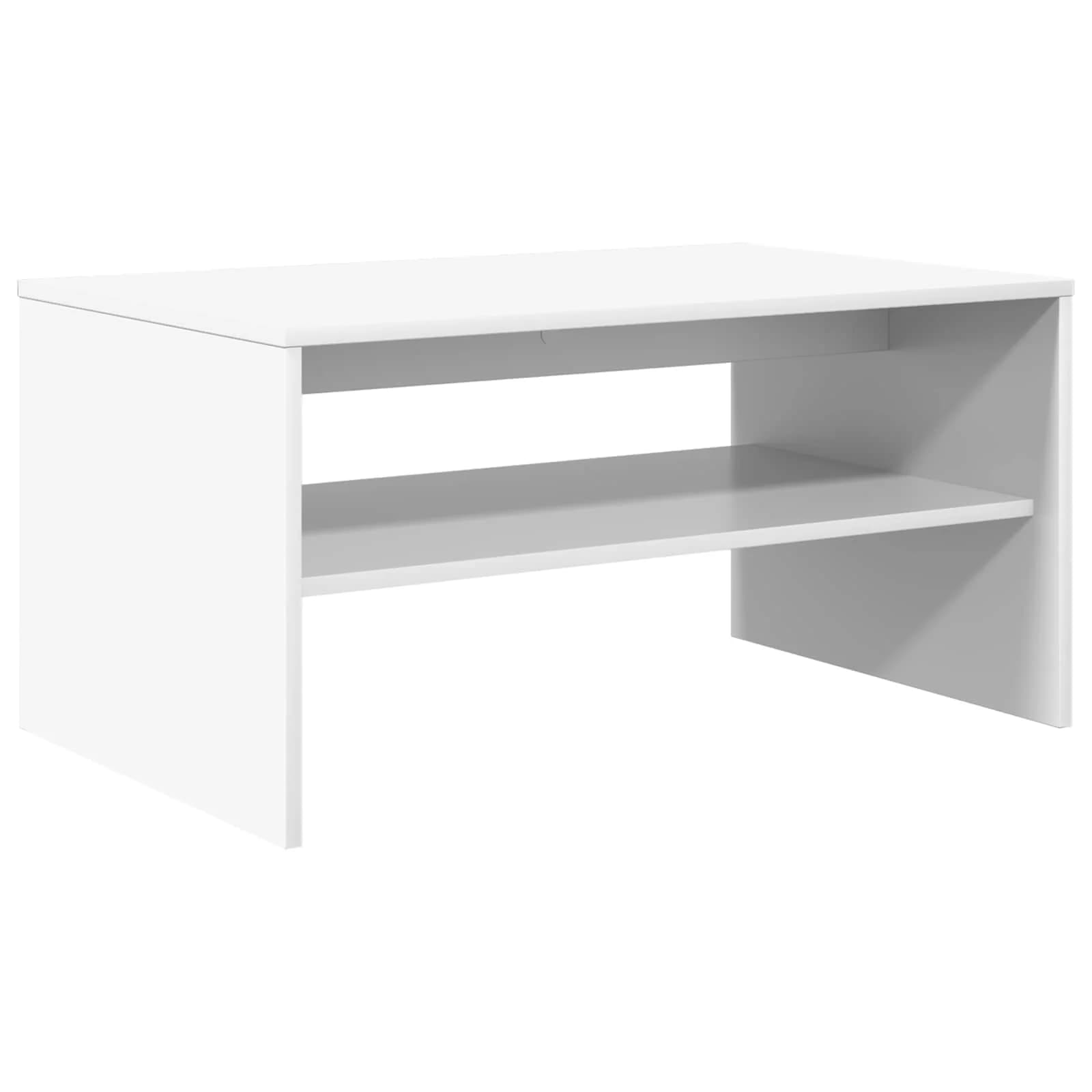 Klubska miza Bela 80 x 50 x 40 cm Inženirski les - slika 2