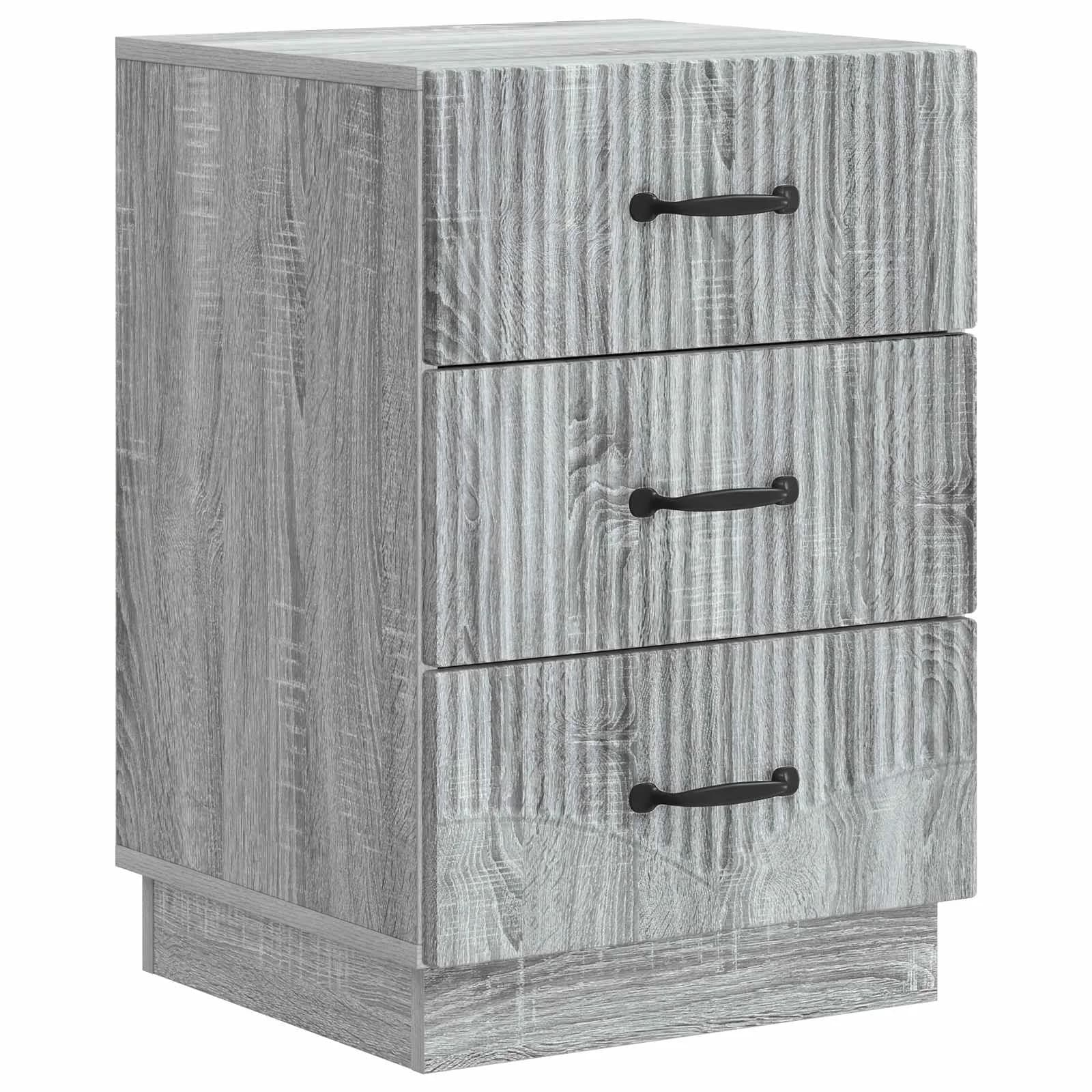Nočna omarica Siva Sonoma 43 x 41 x 63,5 cm Inženirski les - slika 2