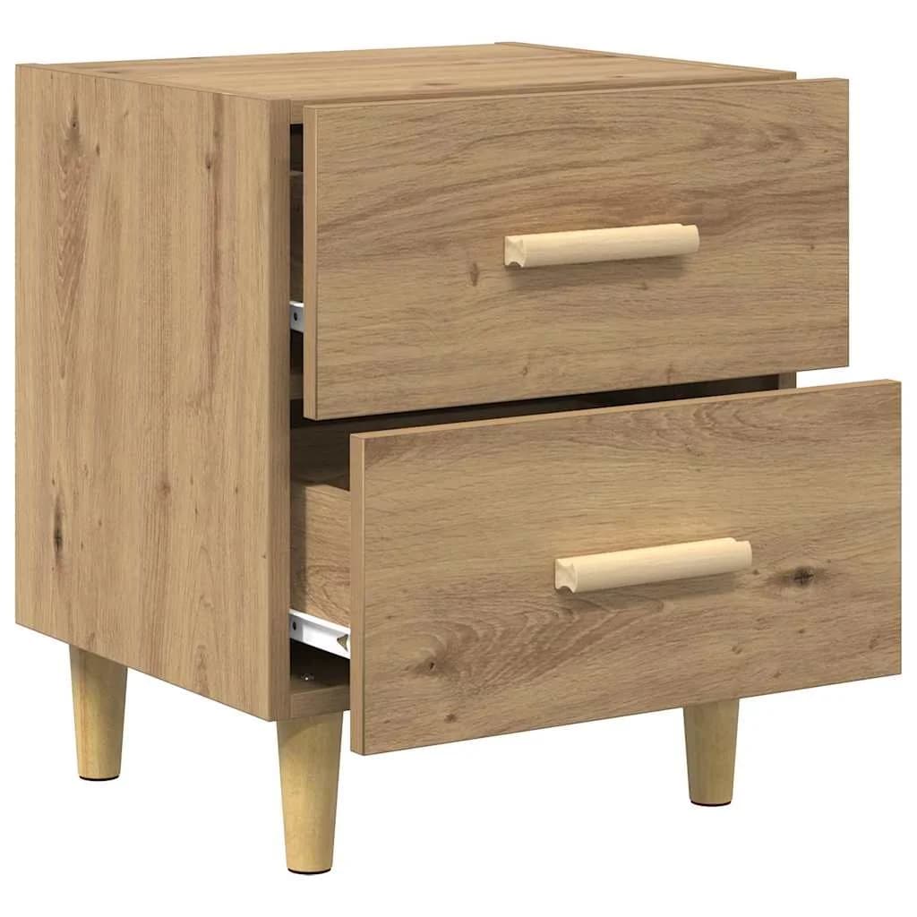 Posteljna omarica Umetni hrast 40 x 35 x 47.5cm Inženirski les - slika 5