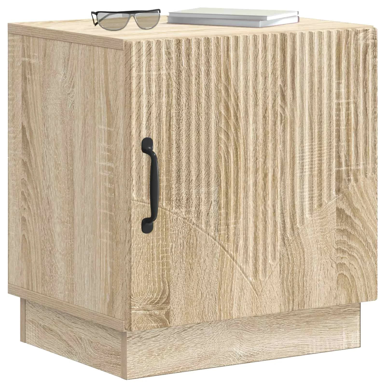 Nočna omarica Sonoma hrast 43 x 34,5 x 47 cm Inženirski les - slika 3