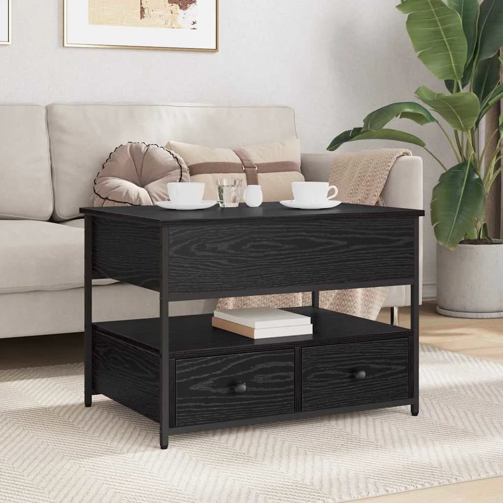 Klubska miza Črna Orehovina 70 x 50 x 54.5 cm Inženirski les - slika 4