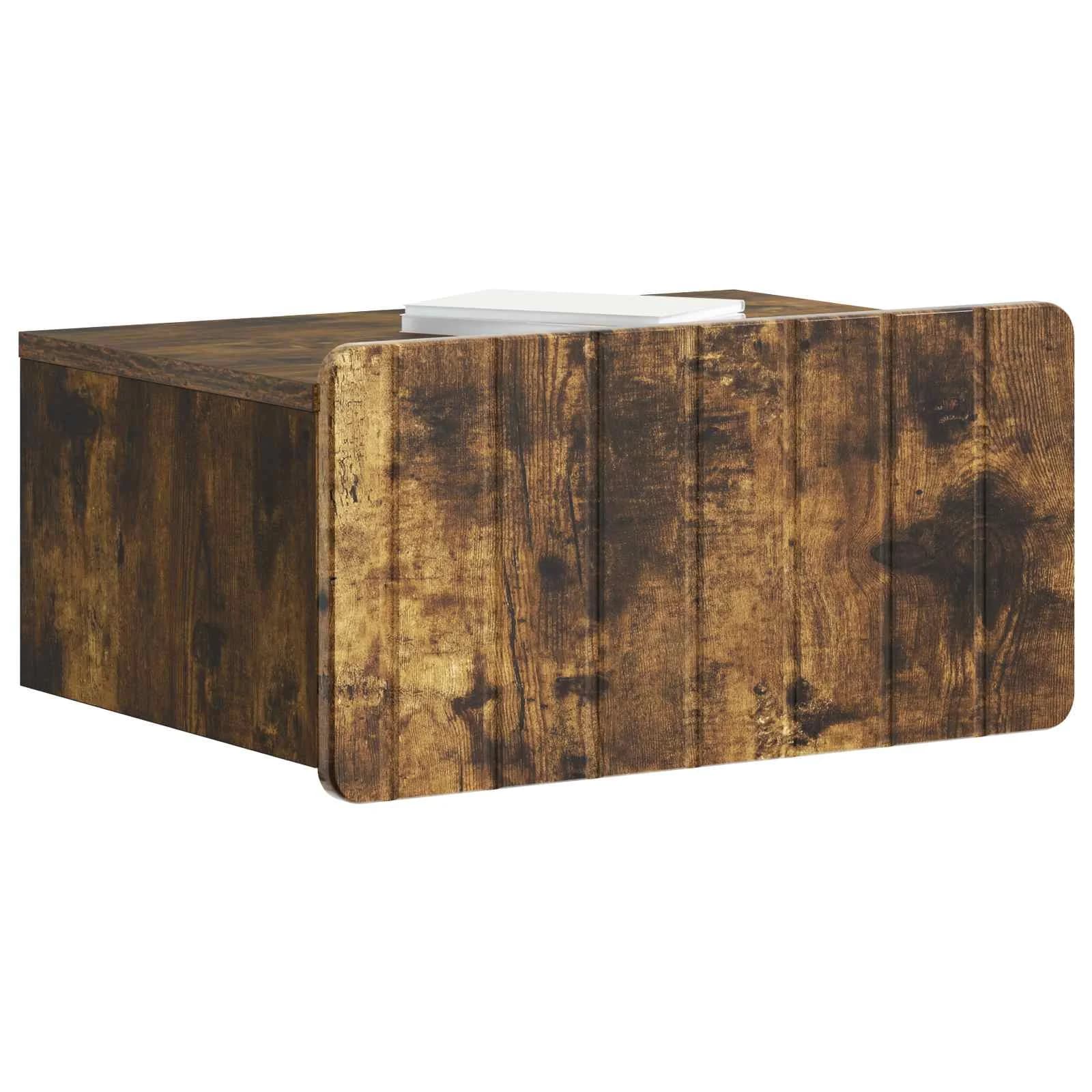 Stenski nočni omarici 2 kos Dimljen hrast 49 x 34,5 x 24 cm - slika 3