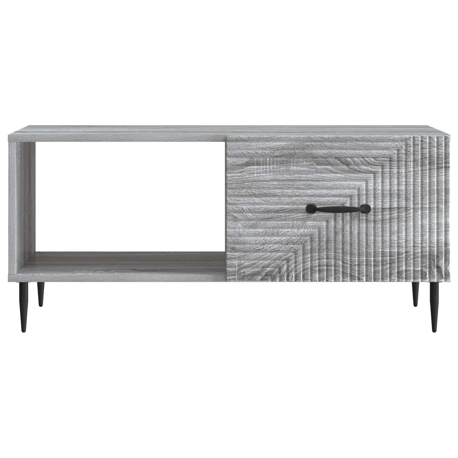 Klubska miza Siva Sonoma 90 x 50 x 40 cm Inženirski les - slika 5