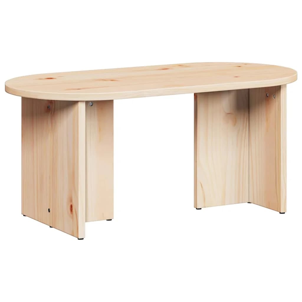 Klubska miza Naravna 80 x 39,5 x 35 cm Trden borov les - slika 2