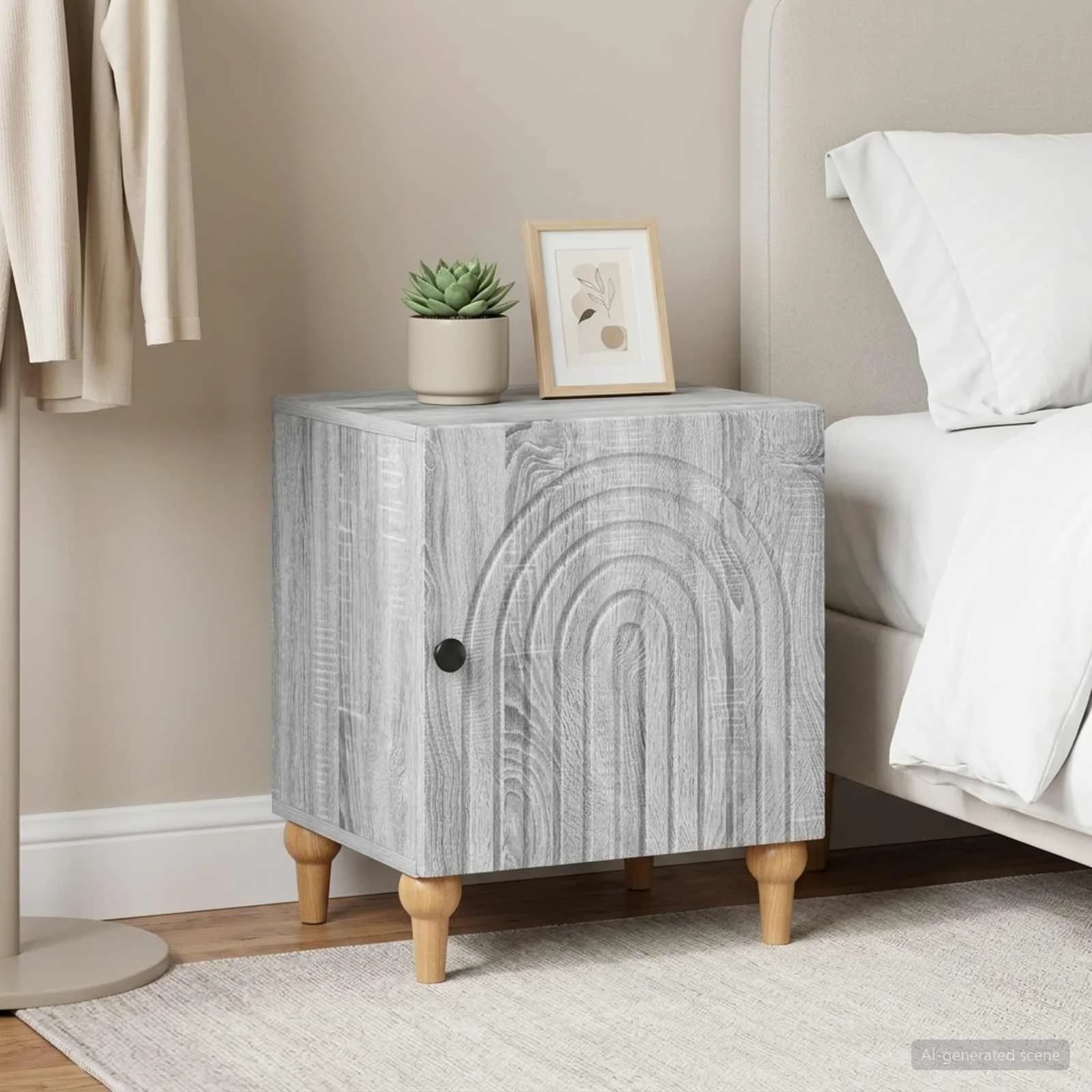 Nočna omarica 2 kos Siva Sonoma 43 x 34,5 x 50 cm - slika 4