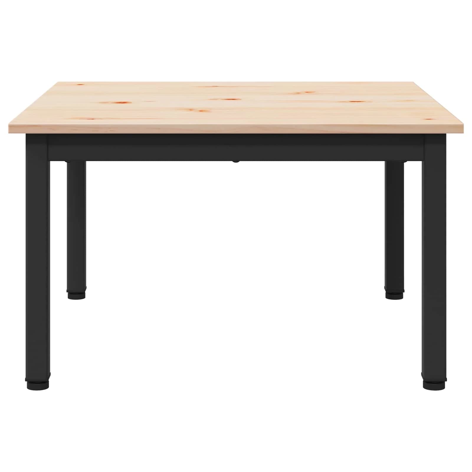 Klubska miza Naravna 60 x 60 x 36 cm Masivno borovo les - slika 6