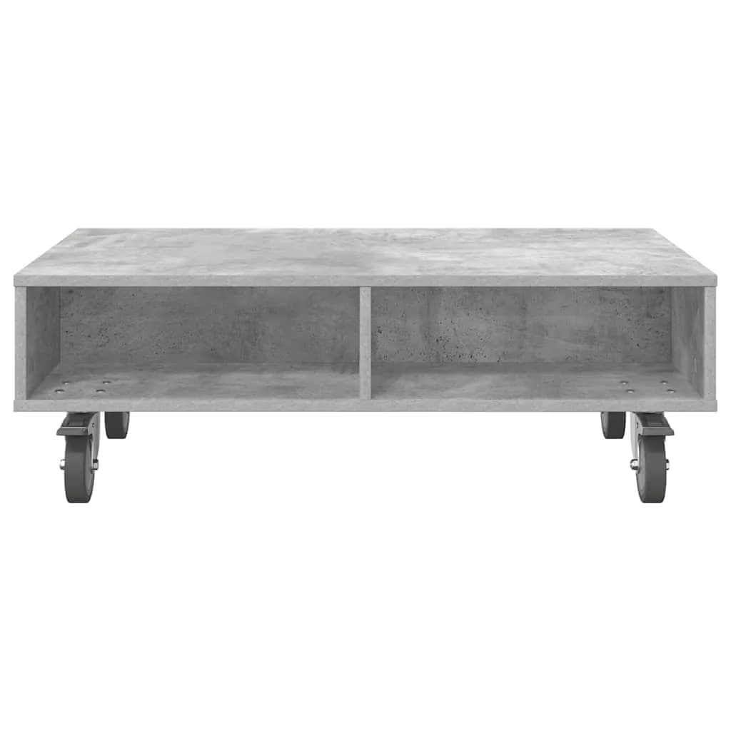 Stranska miza s kolesi Betonsko siva 90 x 50 x 30 cm - slika 5
