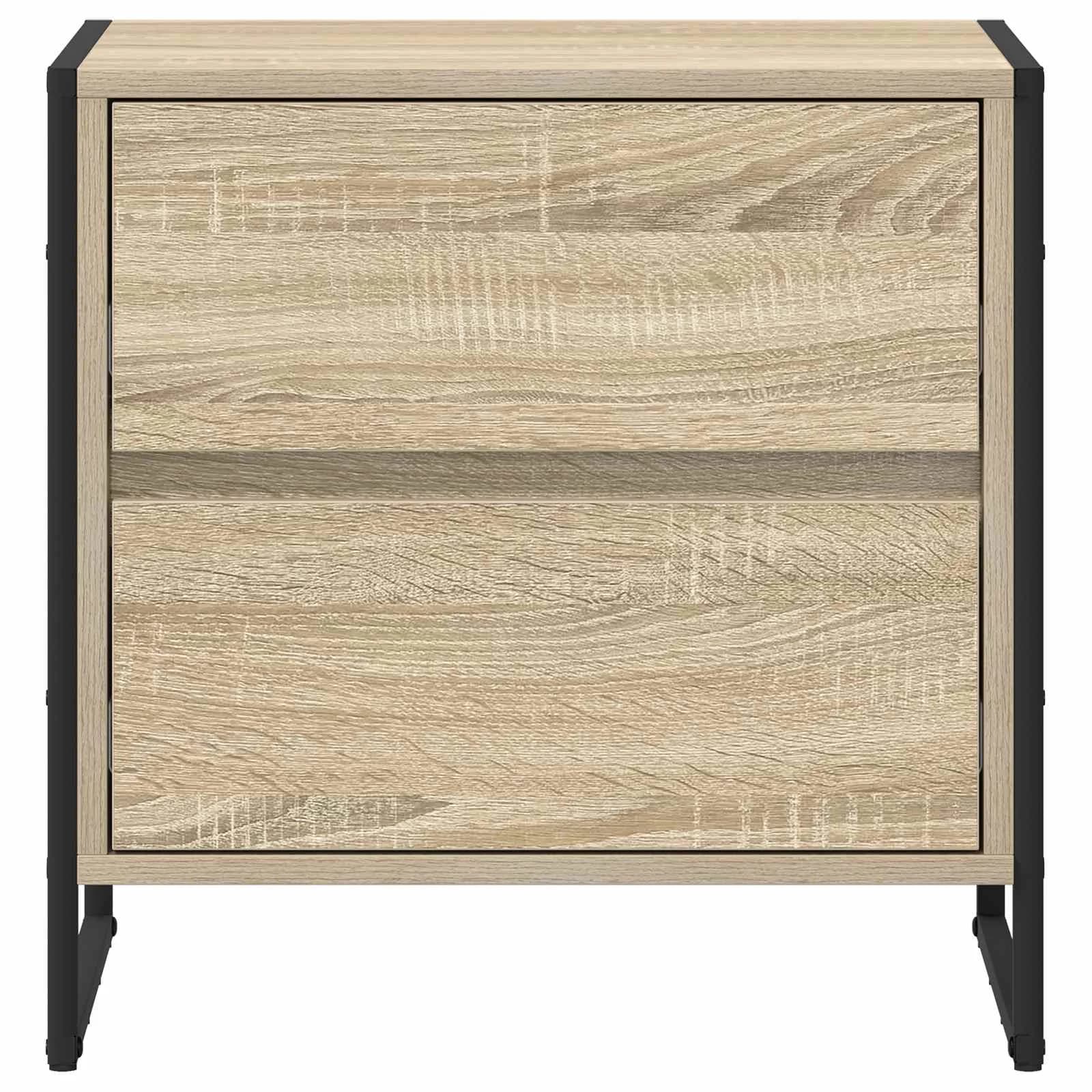 Nočna omarica 2 kos Sonoma 50 x 39.5 x 50 cm Inženirski les - slika 6