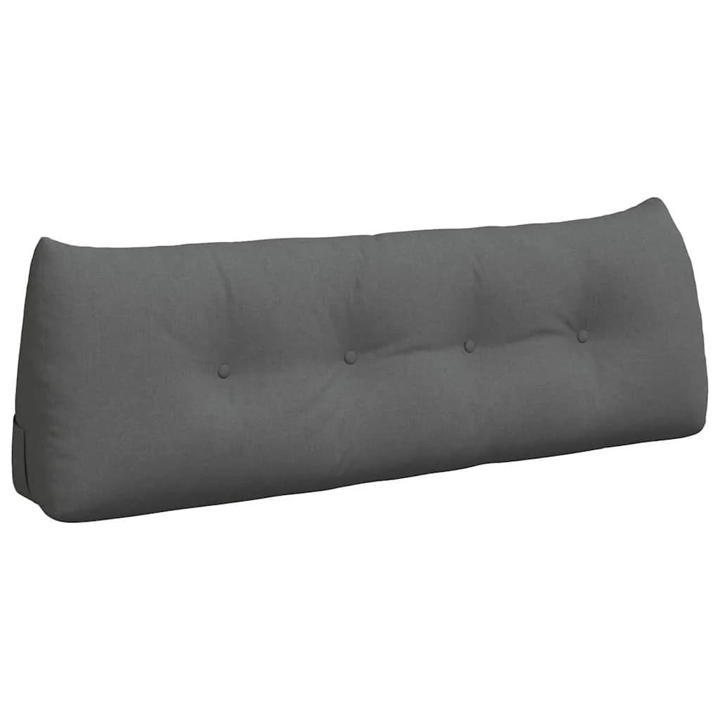 Poglavni vzglavnik Temno siva 140 x 24 x 50 cm blago - slika 2