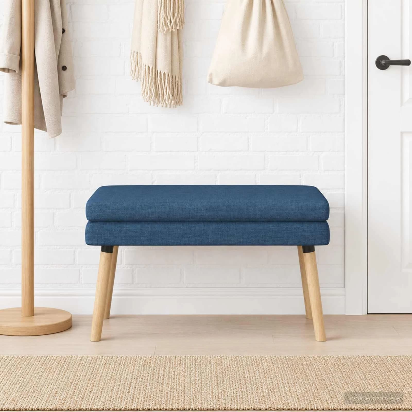 Dvojna klop Modra 80 x 40 x 47 cm Blago - slika 4