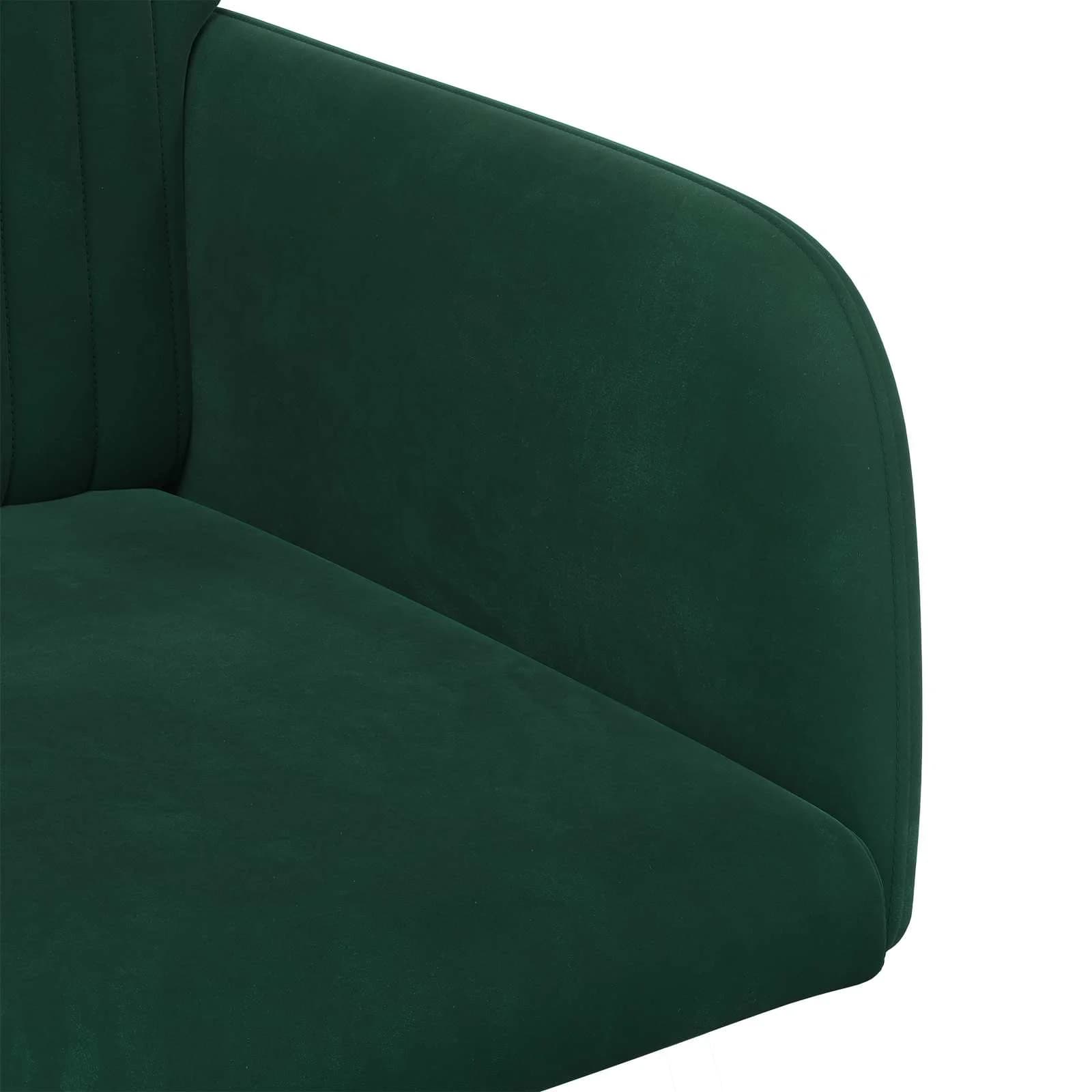 Jedilni stoli 2 kos Žamet Temno zelena 55 x 50 x 84 cm - slika 6