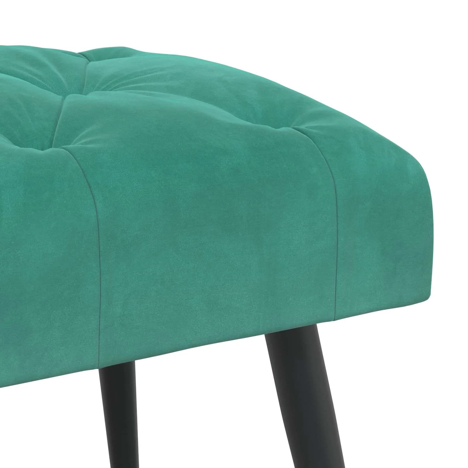 Klop s gumbnim oblazinjenjem Turkizna 110 x 40 x 46 cm Žamet - slika 6