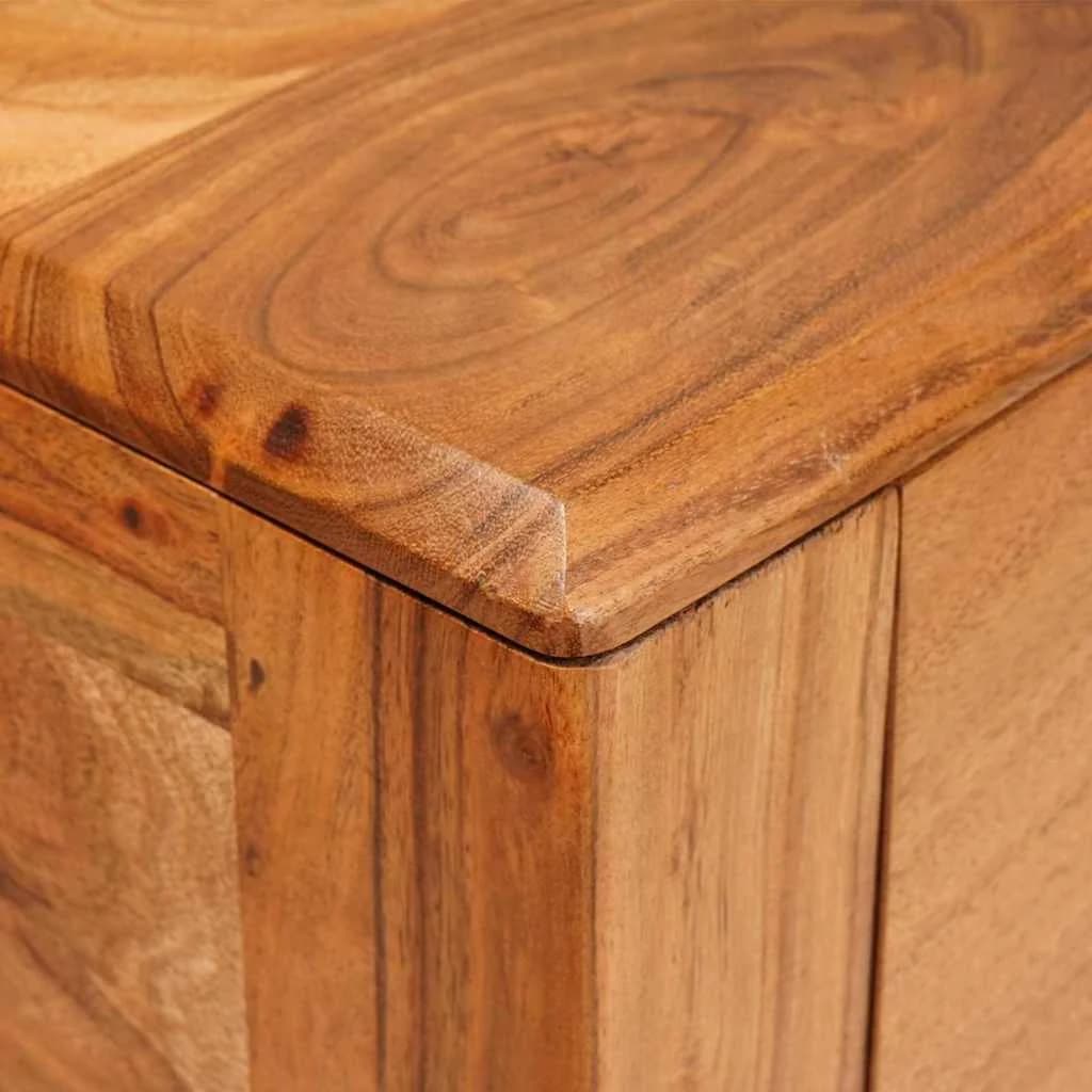 Konzolna miza Rjava 110 x 30 x 80 cm Masiven les akacije - slika 8