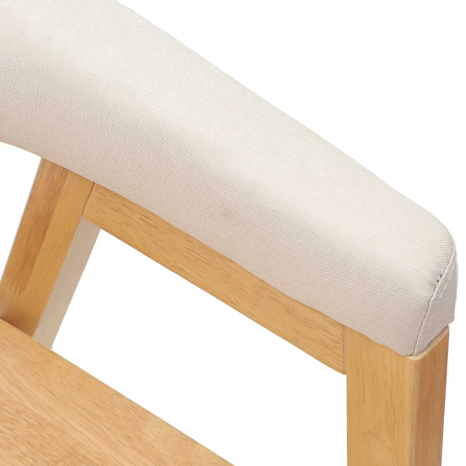 Jedilni stoli 2 kos Masivno gumovo les Naravna 54 x 57 x 73 cm - slika 8