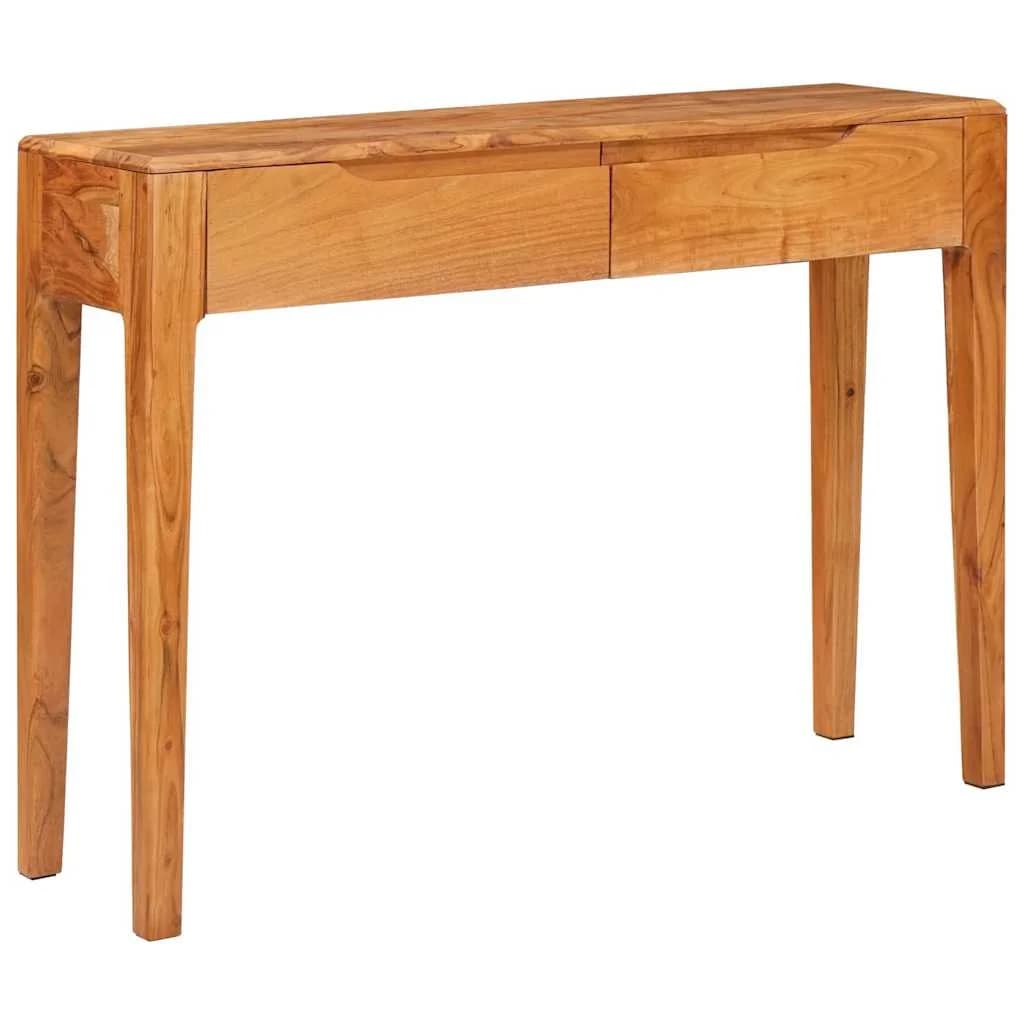 Konzolna miza Rjava 110 x 30 x 80 cm Masiven les akacije - slika 2