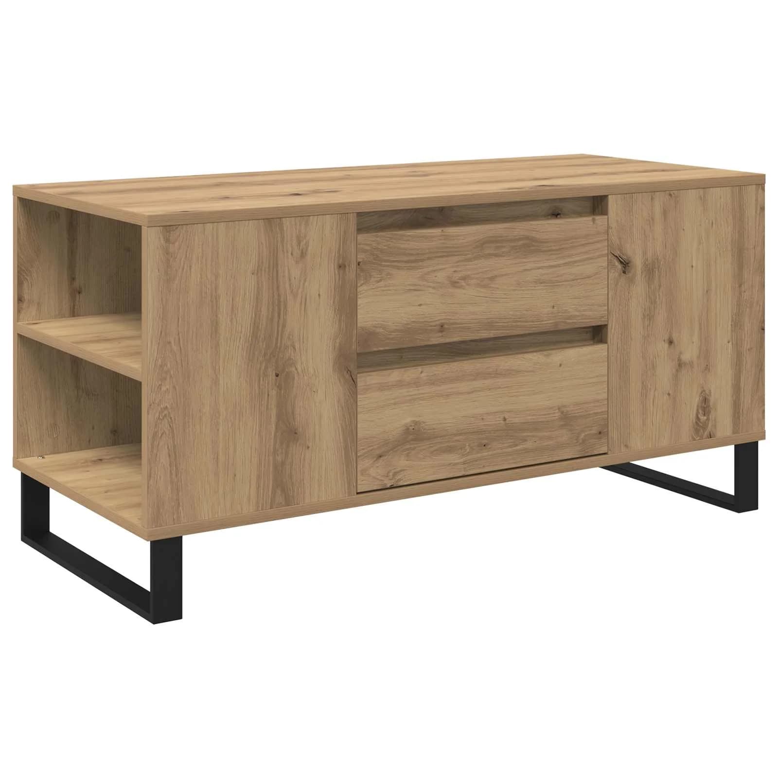 Klubska miza Umetni hrast 102 x 44,5 x 50 cm Inženirski les - slika 2