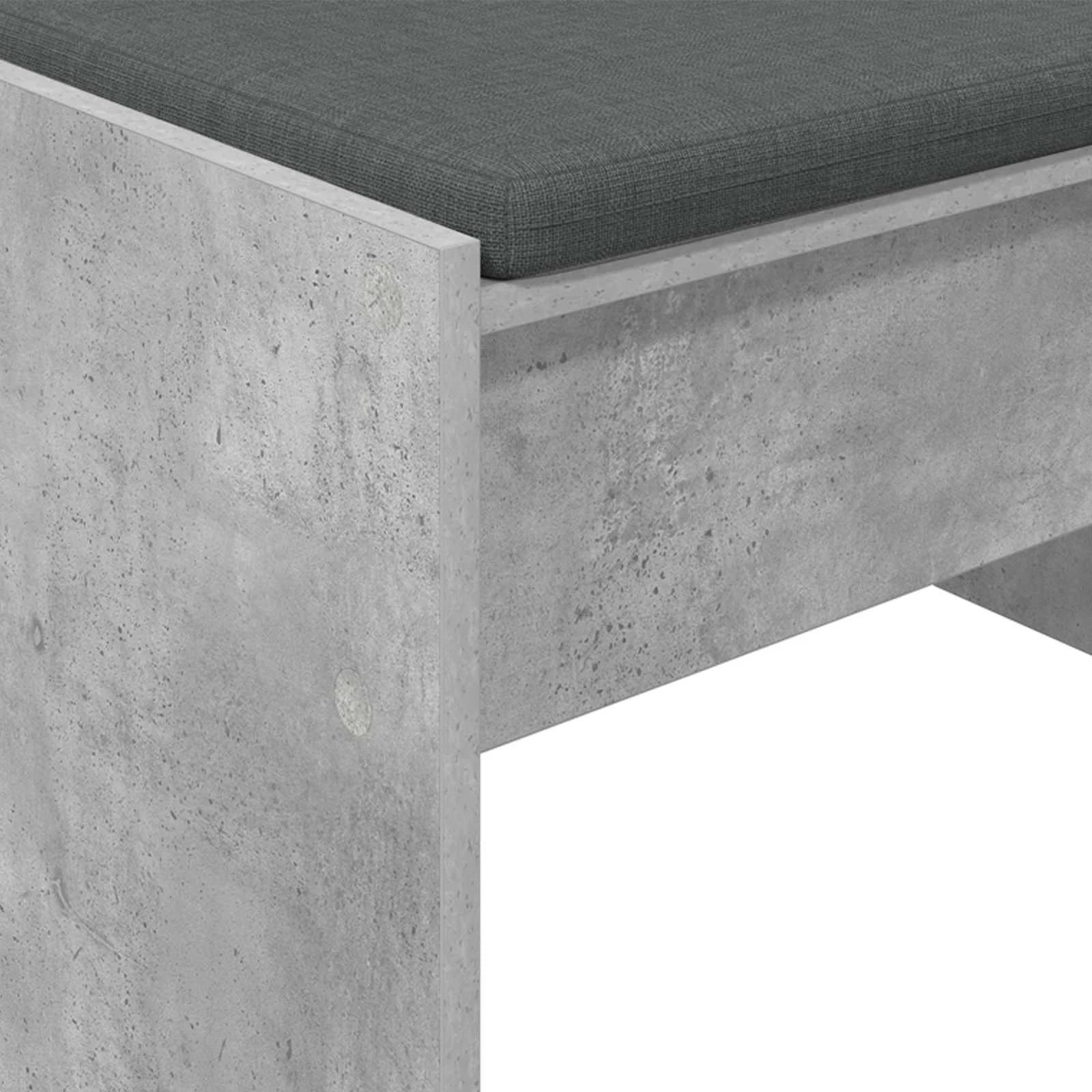 Haldna klop z blazino Betonsko siva 103 x 38 x 40 cm - slika 8