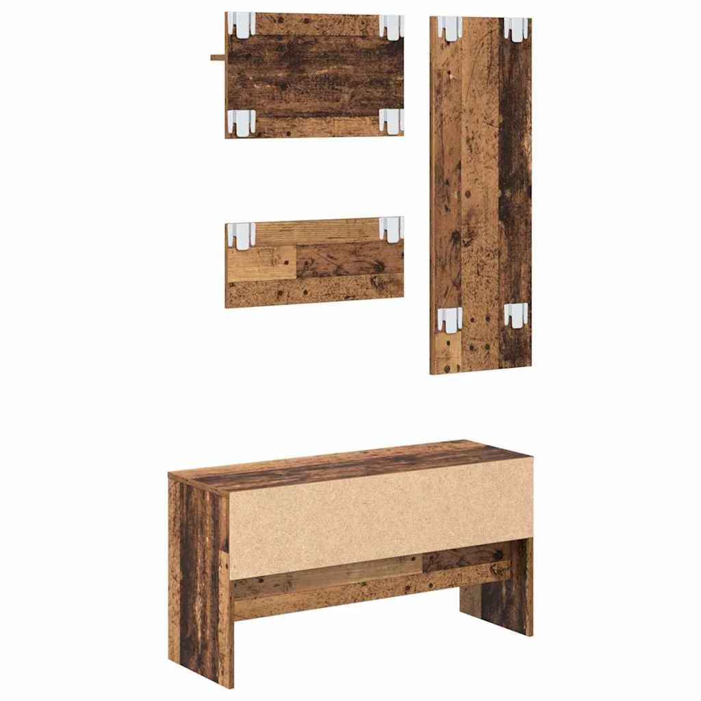 Komplet pohištva za predsobo 4 kos Star les 90 x 31 x 46,5 cm - slika 12